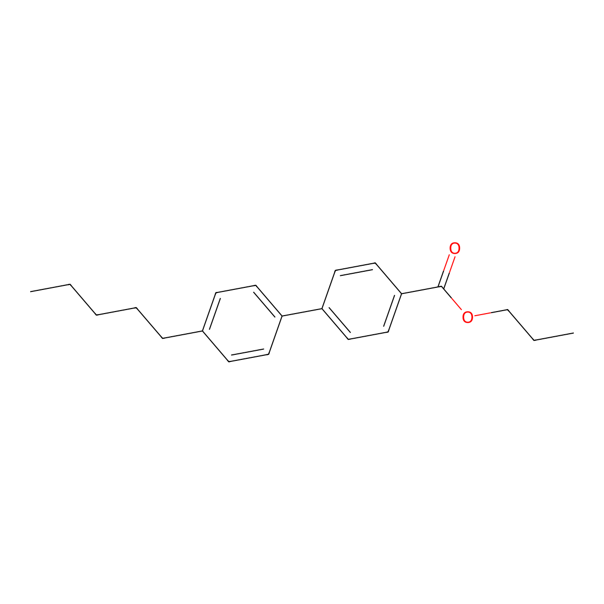 Propyl 4'-pentyl[1,1'-biphenyl]-4-carboxylate molecular structure, CAS 61733-15-1