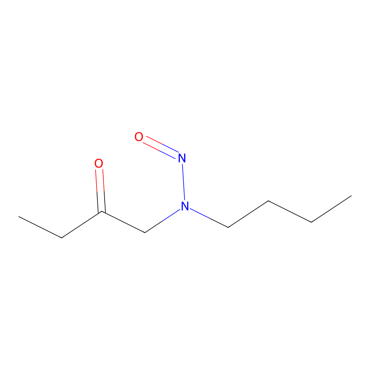 N-butyl-N-(2-oxobutyl)nitrous amide molecular structure, CAS 61734-90-5