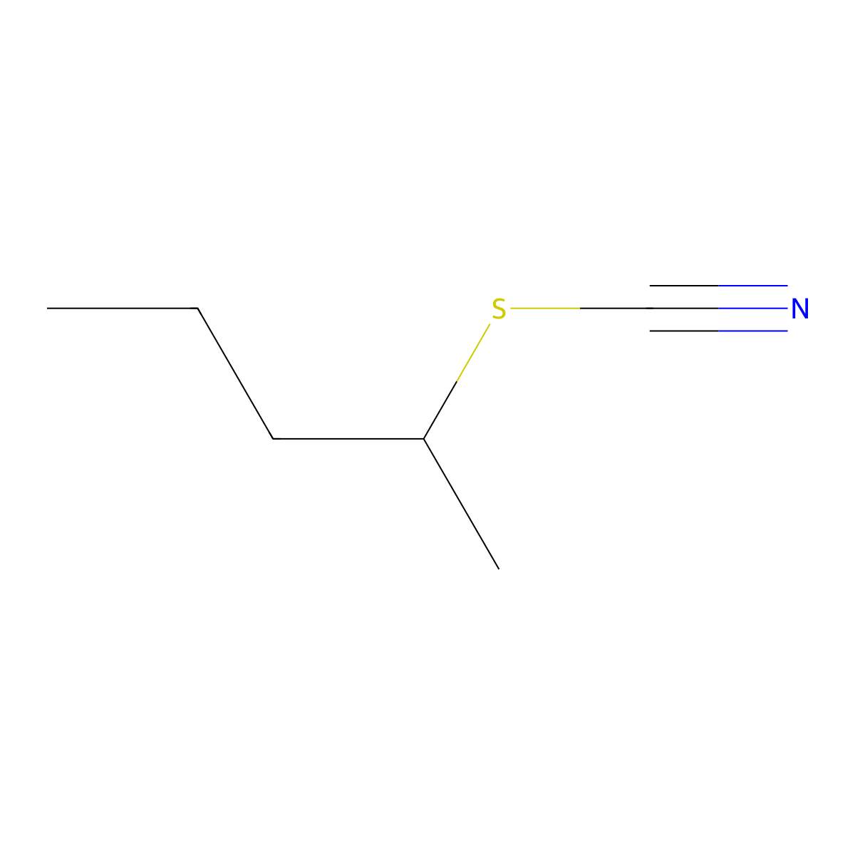 2-Pentyl thiocyanate molecular structure, CAS 61735-43-1