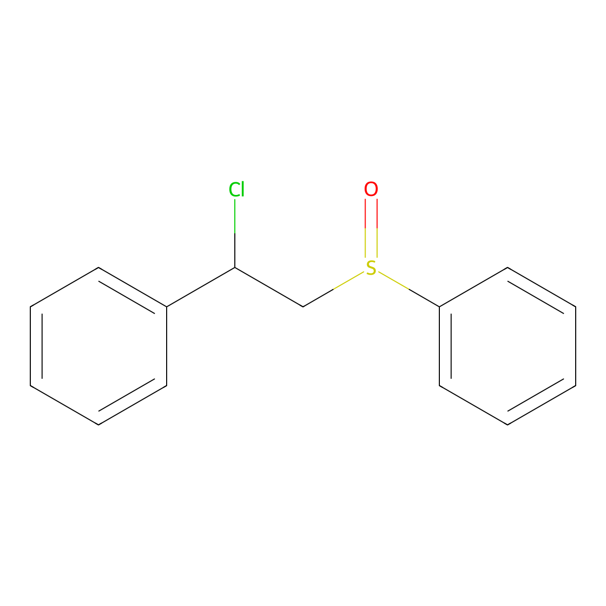 [2-(Benzenesulfinyl)-1-chloroethyl]benzene molecular structure, CAS 61735-45-3