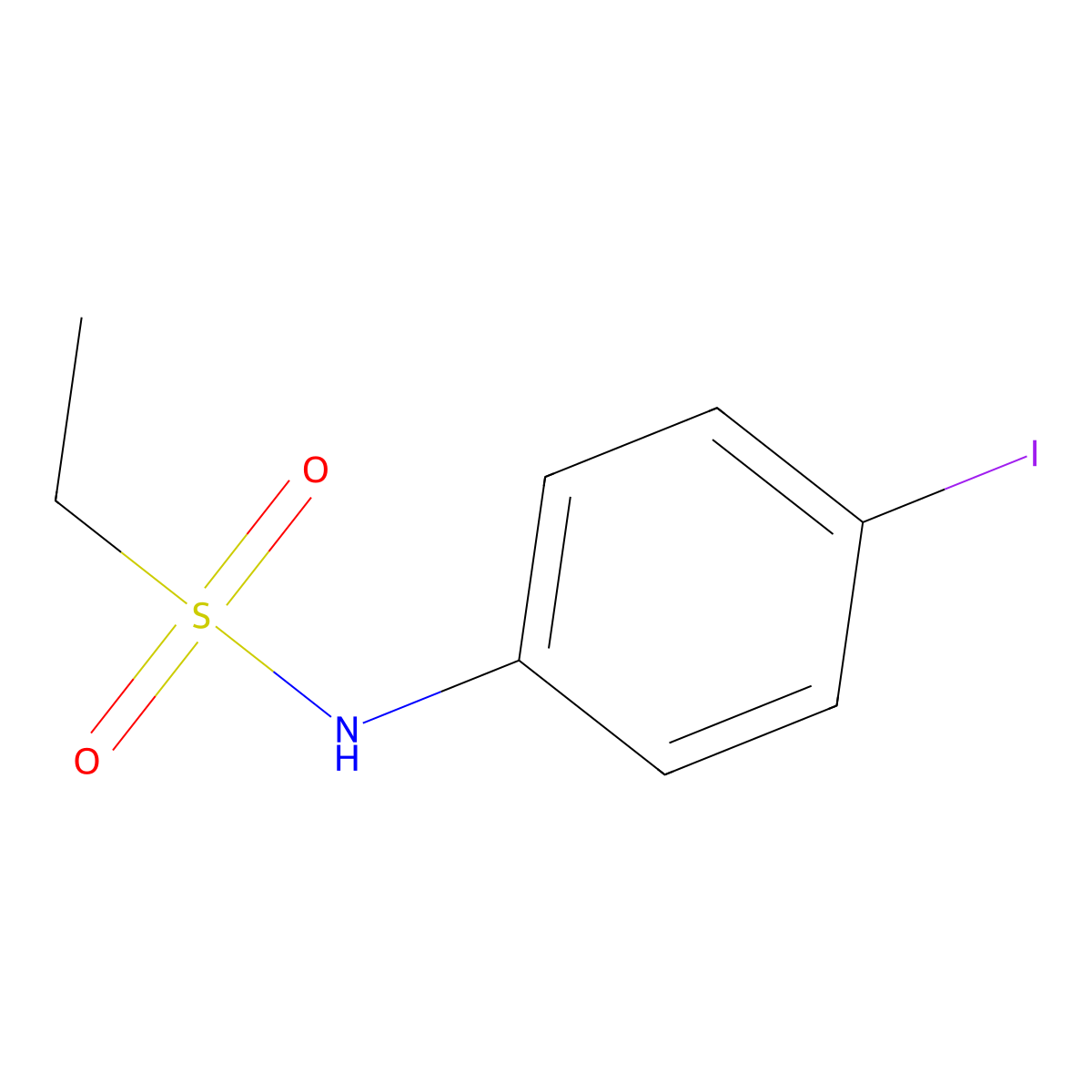 N-(4-iodophenyl)ethanesulfonamide molecular structure, CAS 61738-45-2