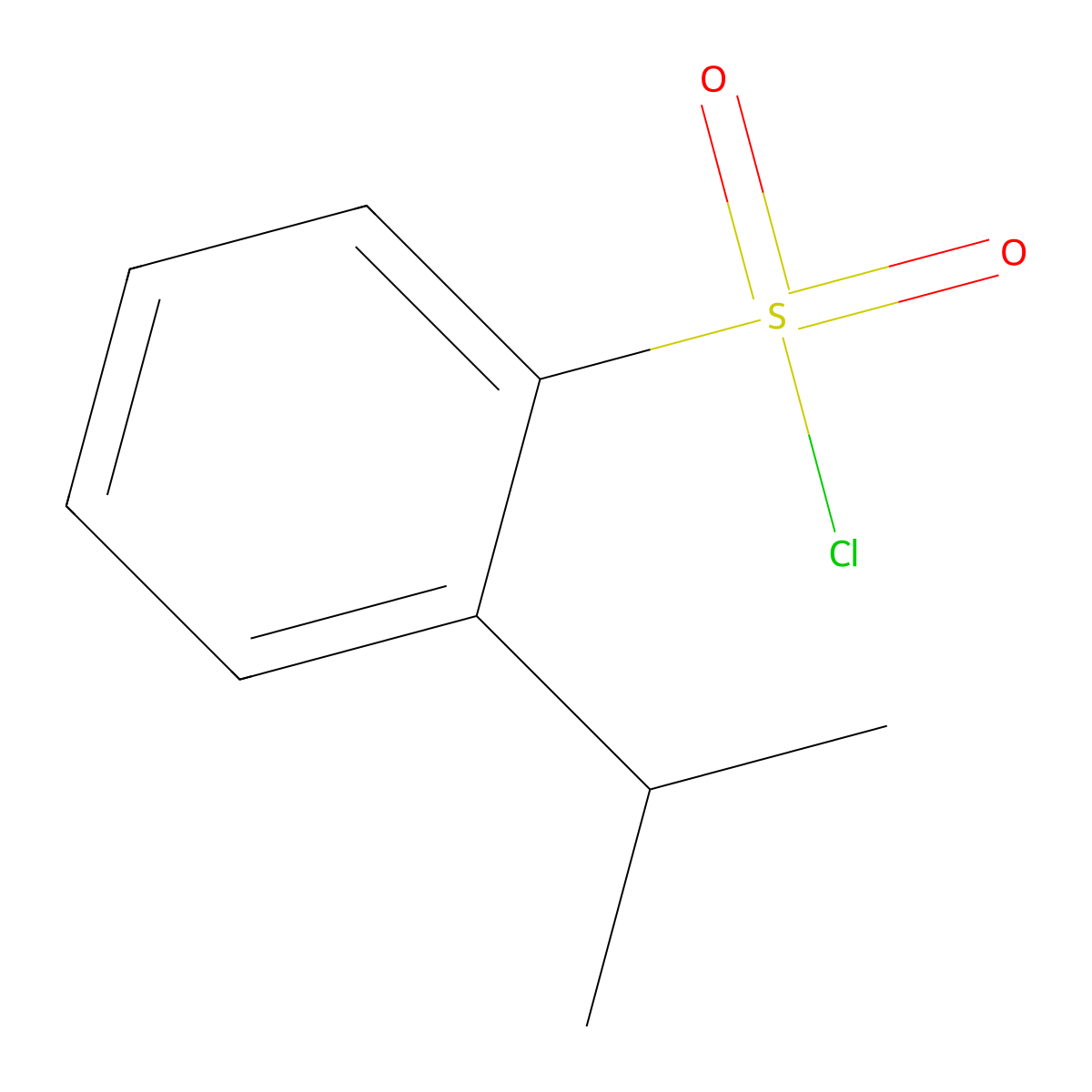 2-(Propan-2-yl)benzene-1-sulfonyl chloride molecular structure, CAS 61738-47-4