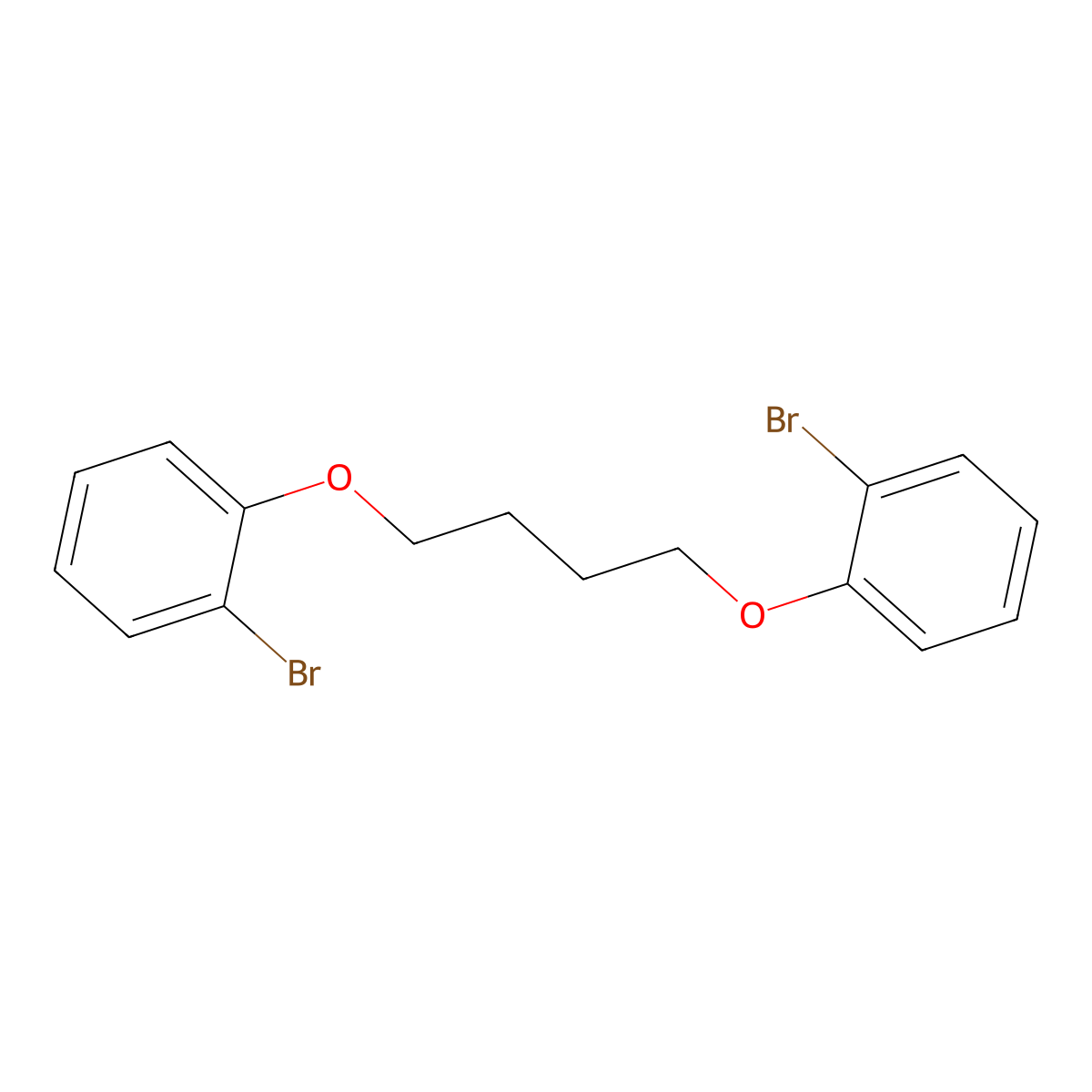 Benzene, 1,1'-[1,4-butanediylbis(oxy)]bis[2-bromo- molecular structure, CAS 61739-61-5