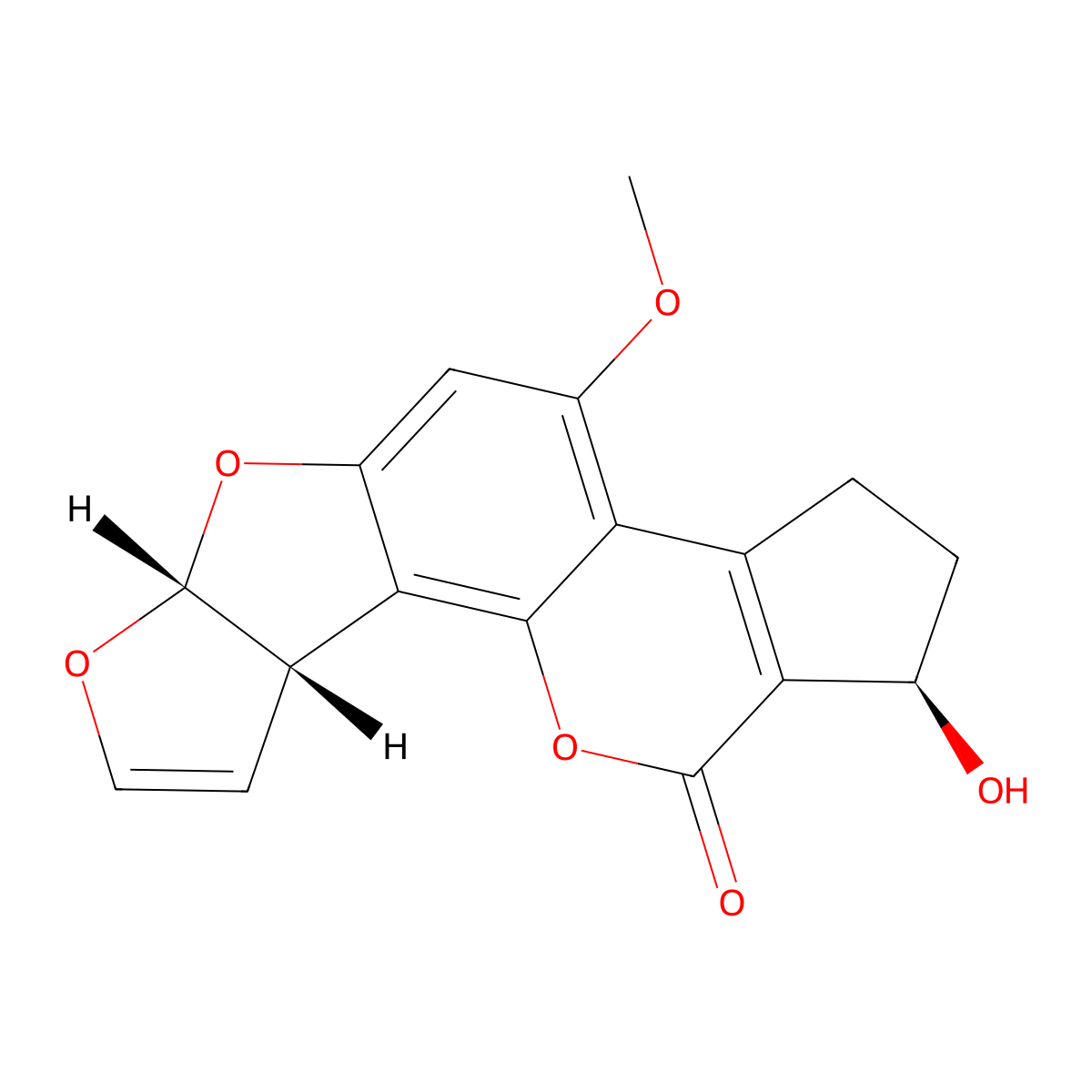 Aflatoxicol B molecular structure, CAS 61740-00-9