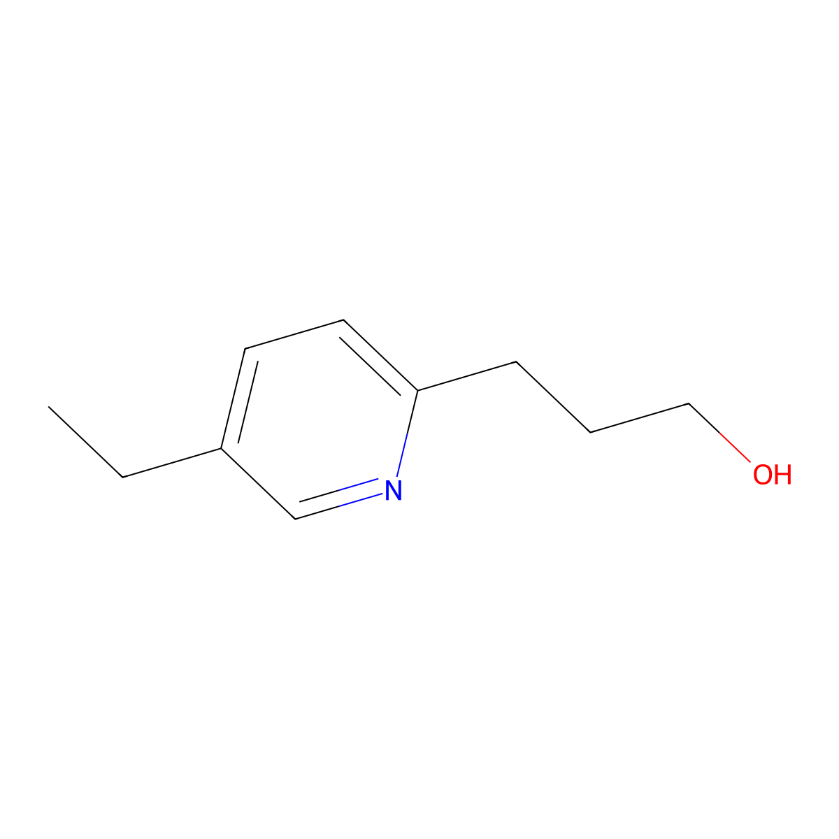 3-(5-Ethylpyridin-2-yl)propan-1-ol molecular structure, CAS 61744-44-3