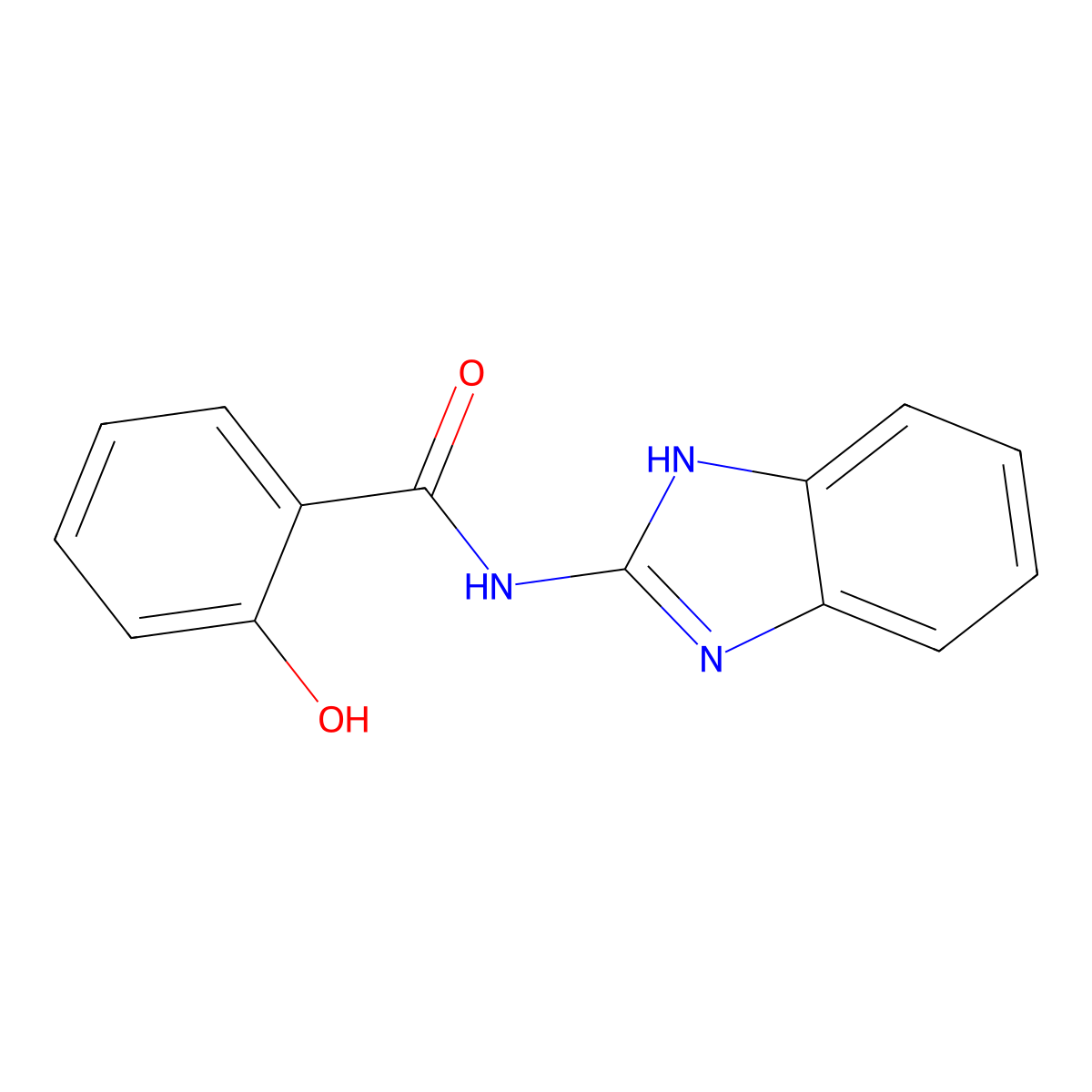 Benzamide, N-1H-benzimidazol-2-yl-2-hydroxy- molecular structure, CAS 61745-68-4