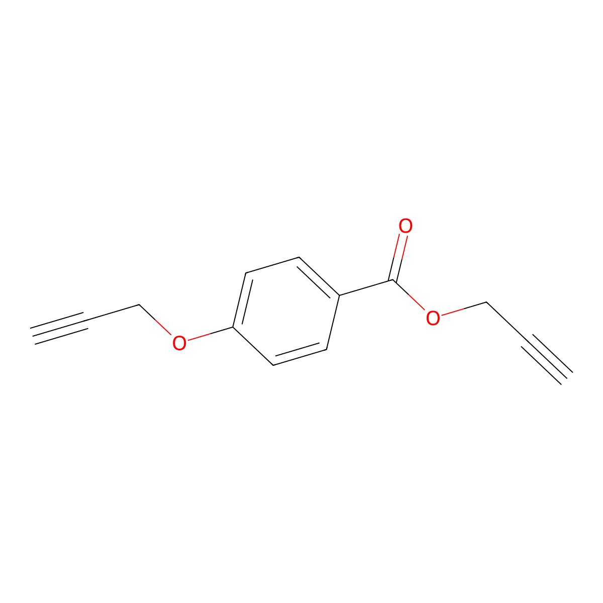 Benzoic acid, 4-(2-propynyloxy)-, 2-propynyl ester molecular structure, CAS 61747-71-5