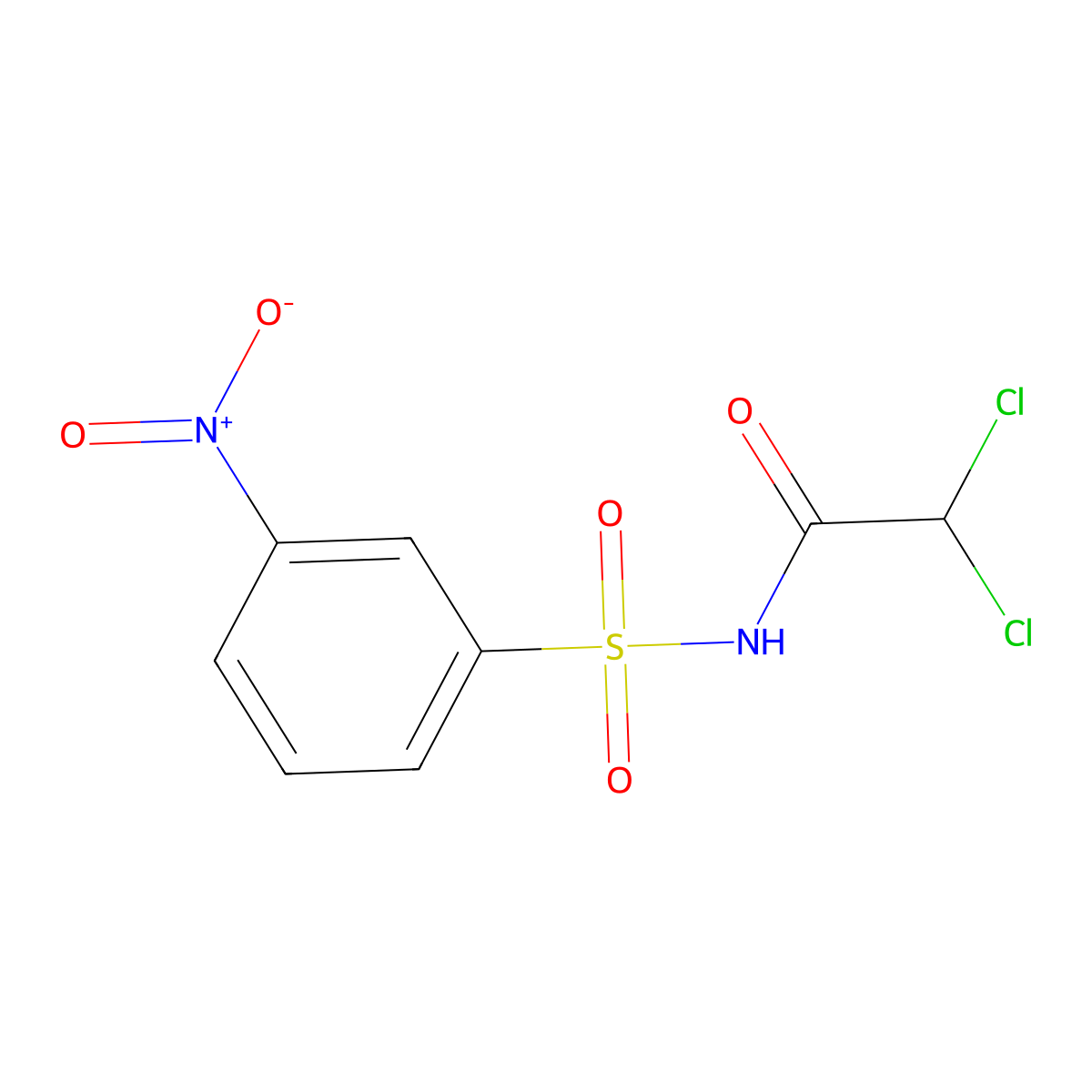 2,2-dichloro-N-(3-nitrophenyl)sulfonylacetamide molecular structure, CAS 6175-00-4