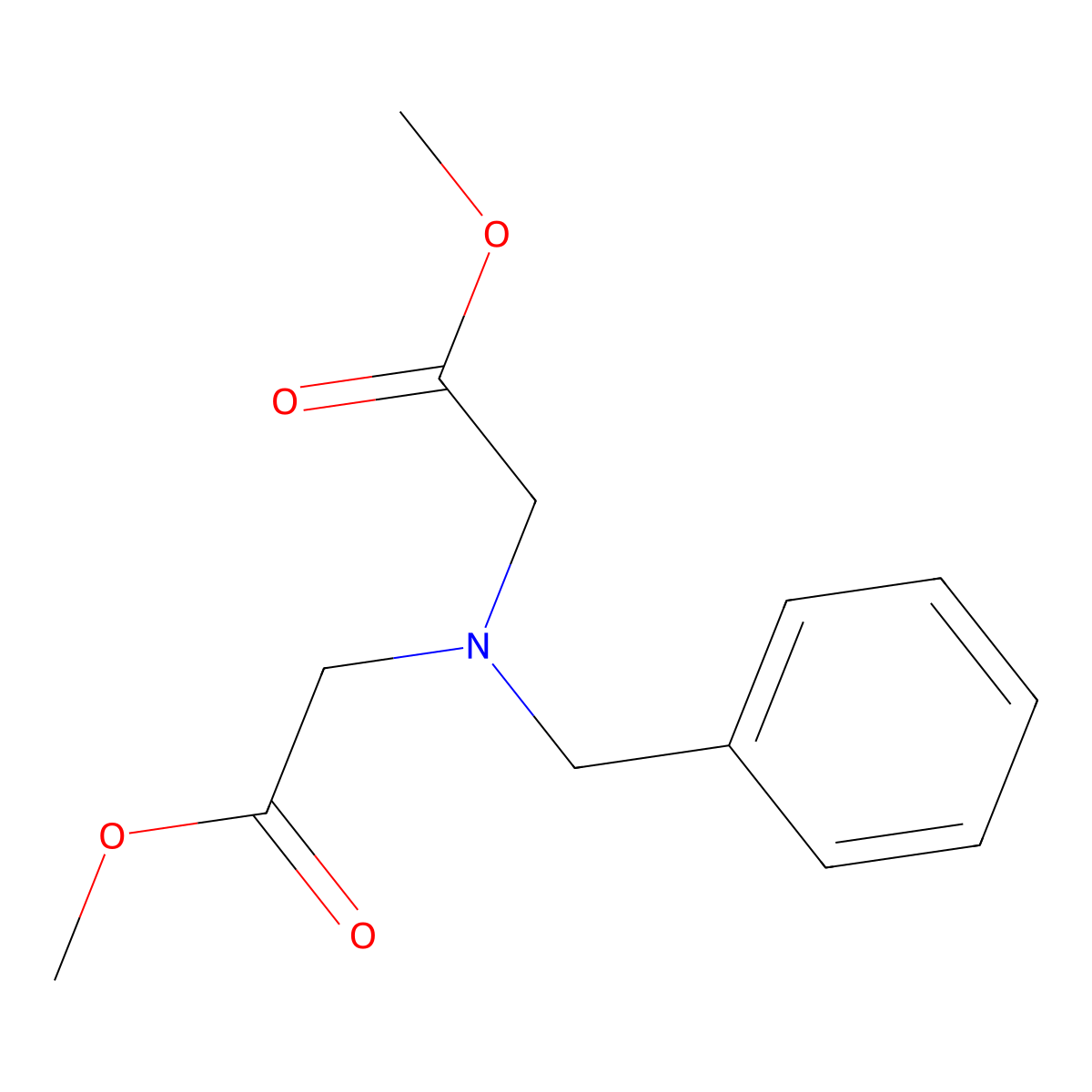 Methyl 2-[benzyl(2-methoxy-2-oxoethyl)amino]acetate molecular structure, CAS 6175-26-4