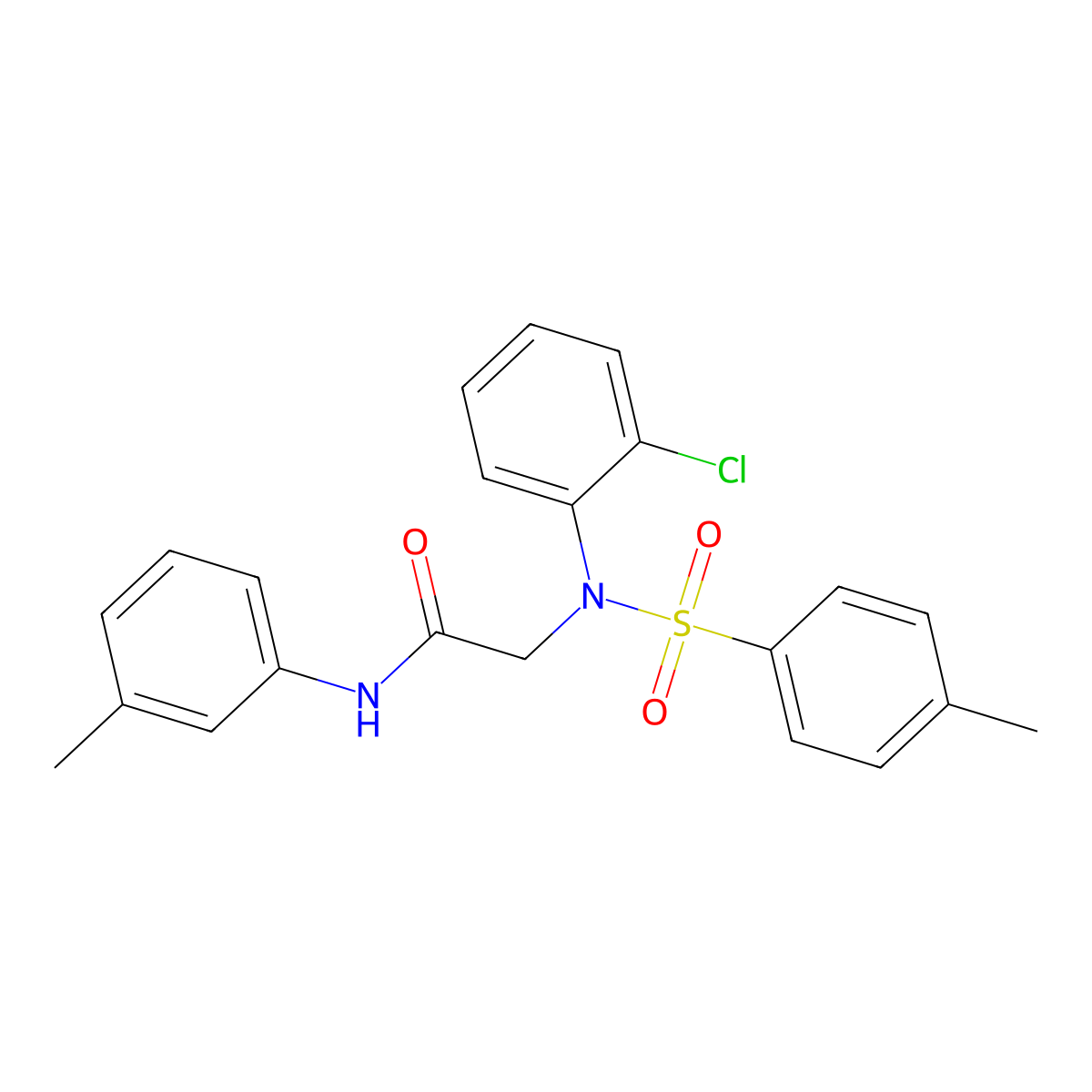 2-(2-chloro-N-(4-methylphenyl)sulfonylanilino)-N-(3-methylphenyl)acetamide molecular structure, CAS 6175-40-2