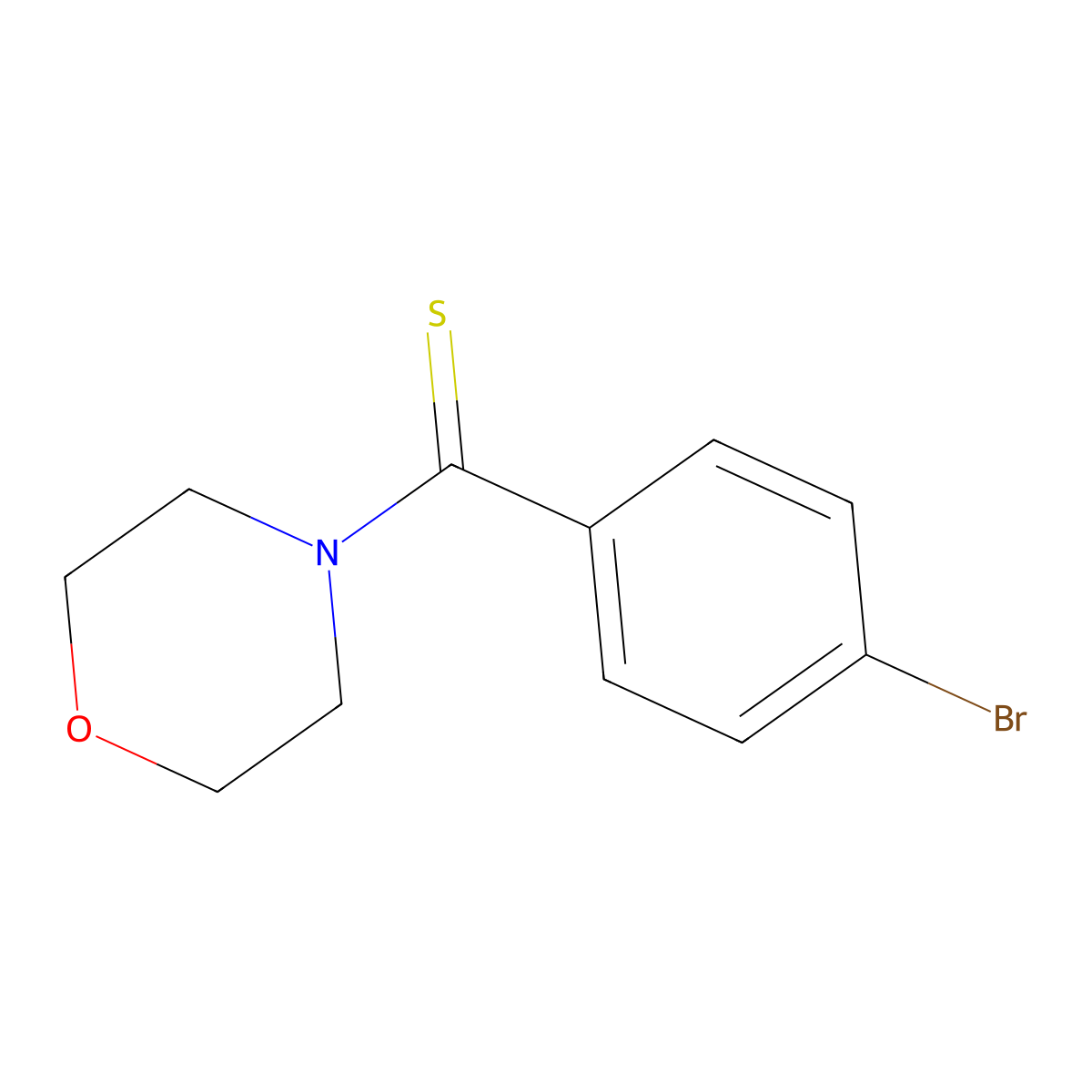 (4-Bromophenyl)(morpholino)methanethione molecular structure, CAS 61750-21-8