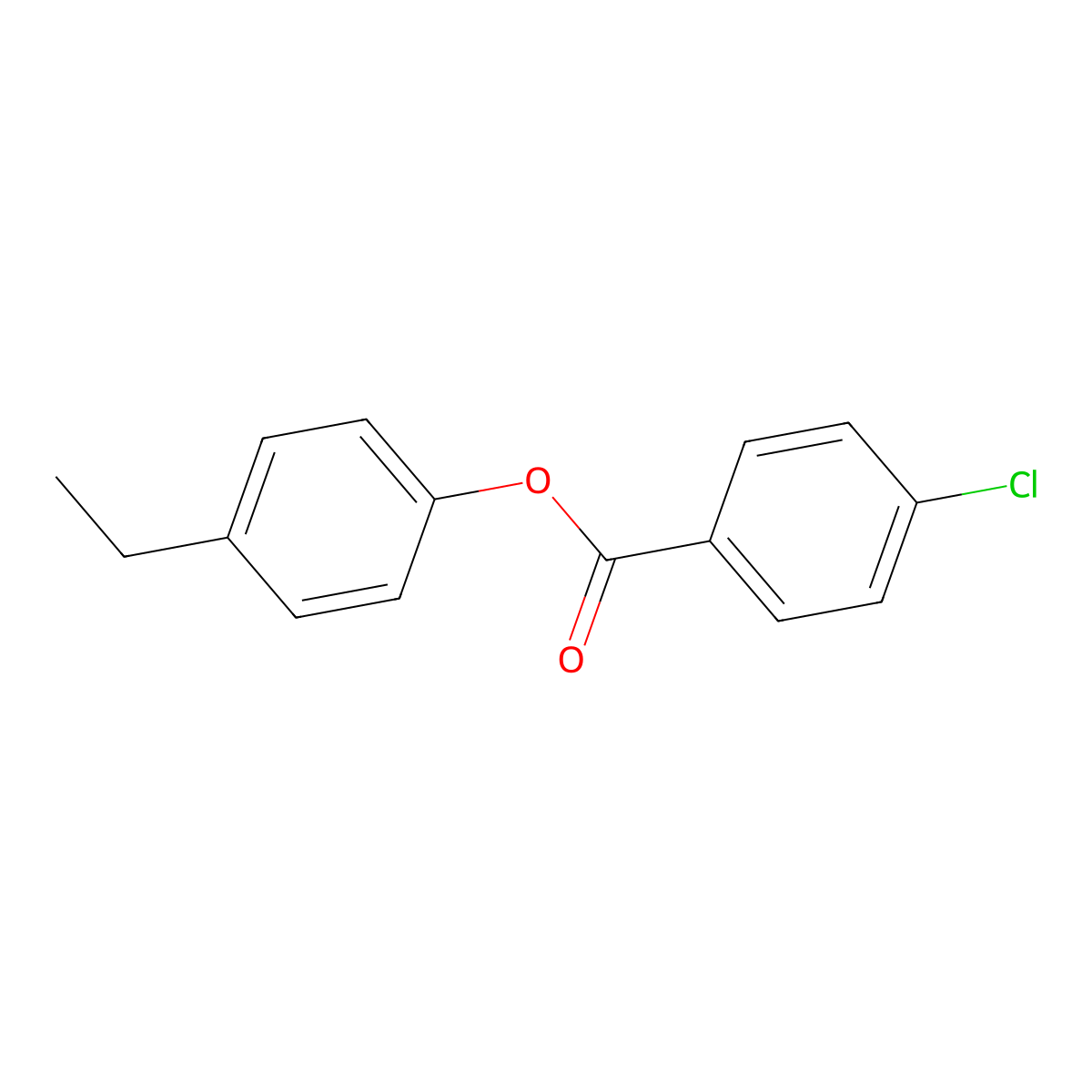 4-Ethylphenyl 4-chlorobenzoate molecular structure, CAS 61750-24-1