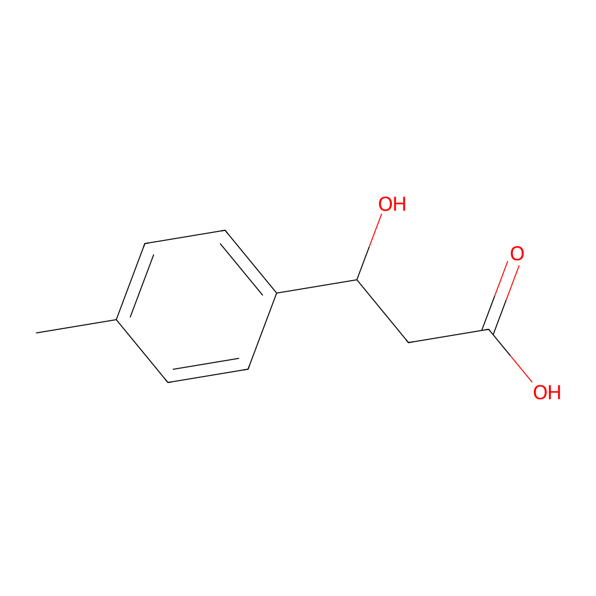 3-Hydroxy-3-(p-tolyl)propanoic acid molecular structure, CAS 61752-37-2