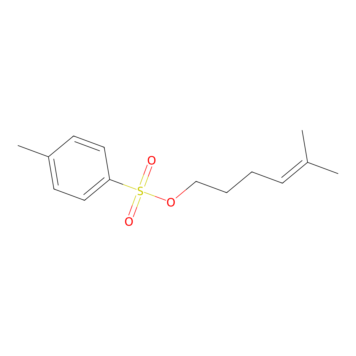 5-Methylhex-4-en-1-yl 4-methylbenzene-1-sulfonate molecular structure, CAS 61755-53-1