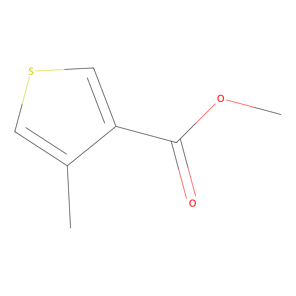 Methyl 4-methylthiophene-3-carboxylate molecular structure, CAS 61755-84-8