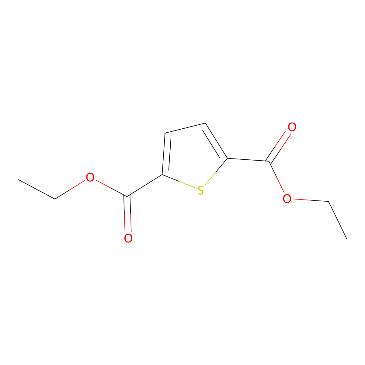 2,5-Diethyl 2,5-thiophenedicarboxylate molecular structure, CAS 61755-85-9
