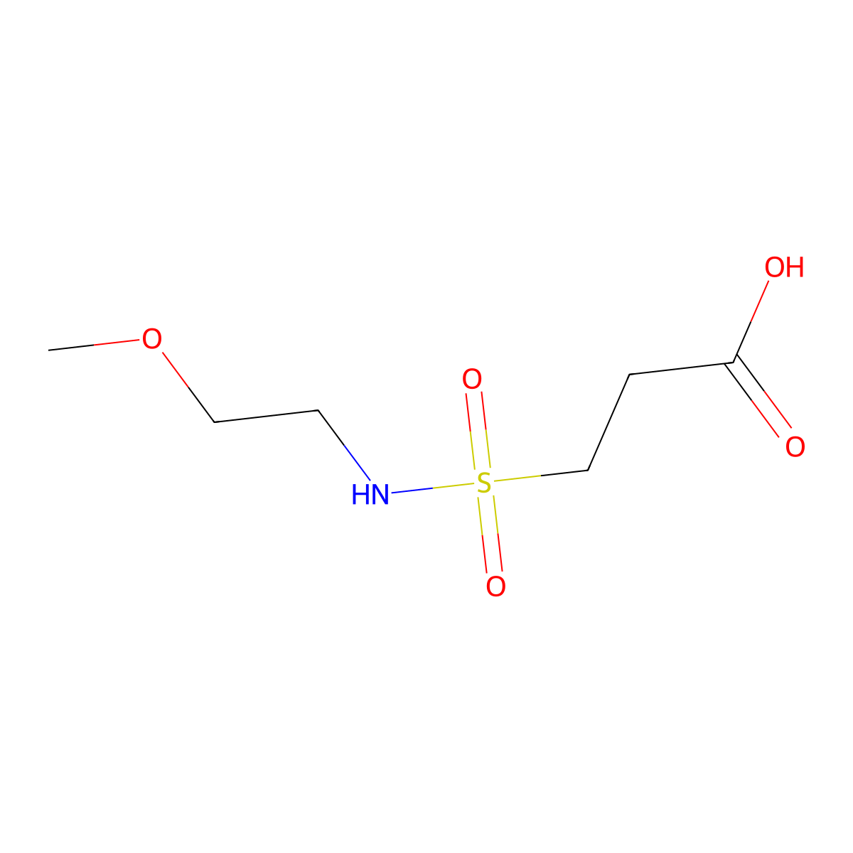 3-[(2-Methoxyethyl)sulfamoyl]propanoic acid molecular structure, CAS 61758-90-5