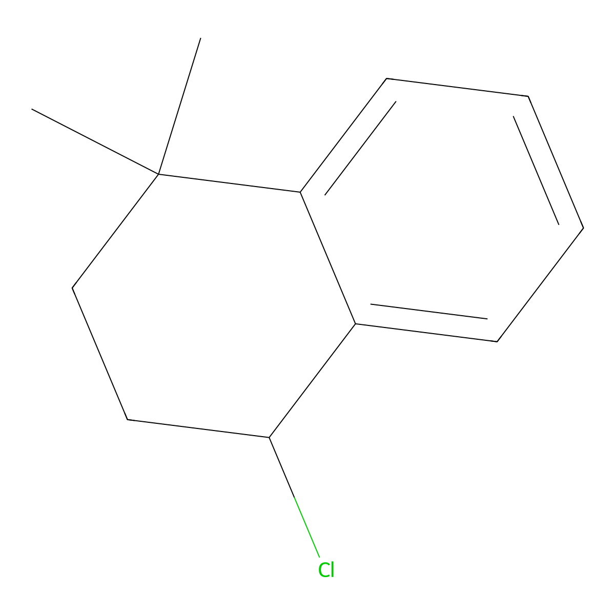 4-Chloro-1,1-dimethyl-1,2,3,4-tetrahydronaphthalene molecular structure, CAS 6176-41-6