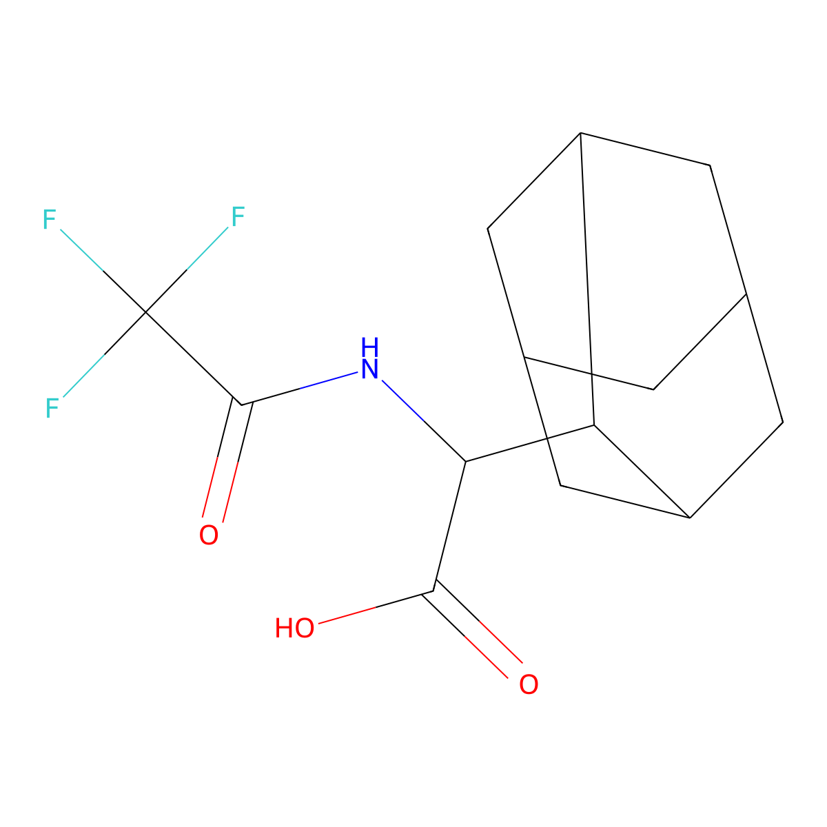 2-(Adamantan-2-yl)-2-(2,2,2-trifluoroacetamido)acetic acid molecular structure, CAS 61761-73-7