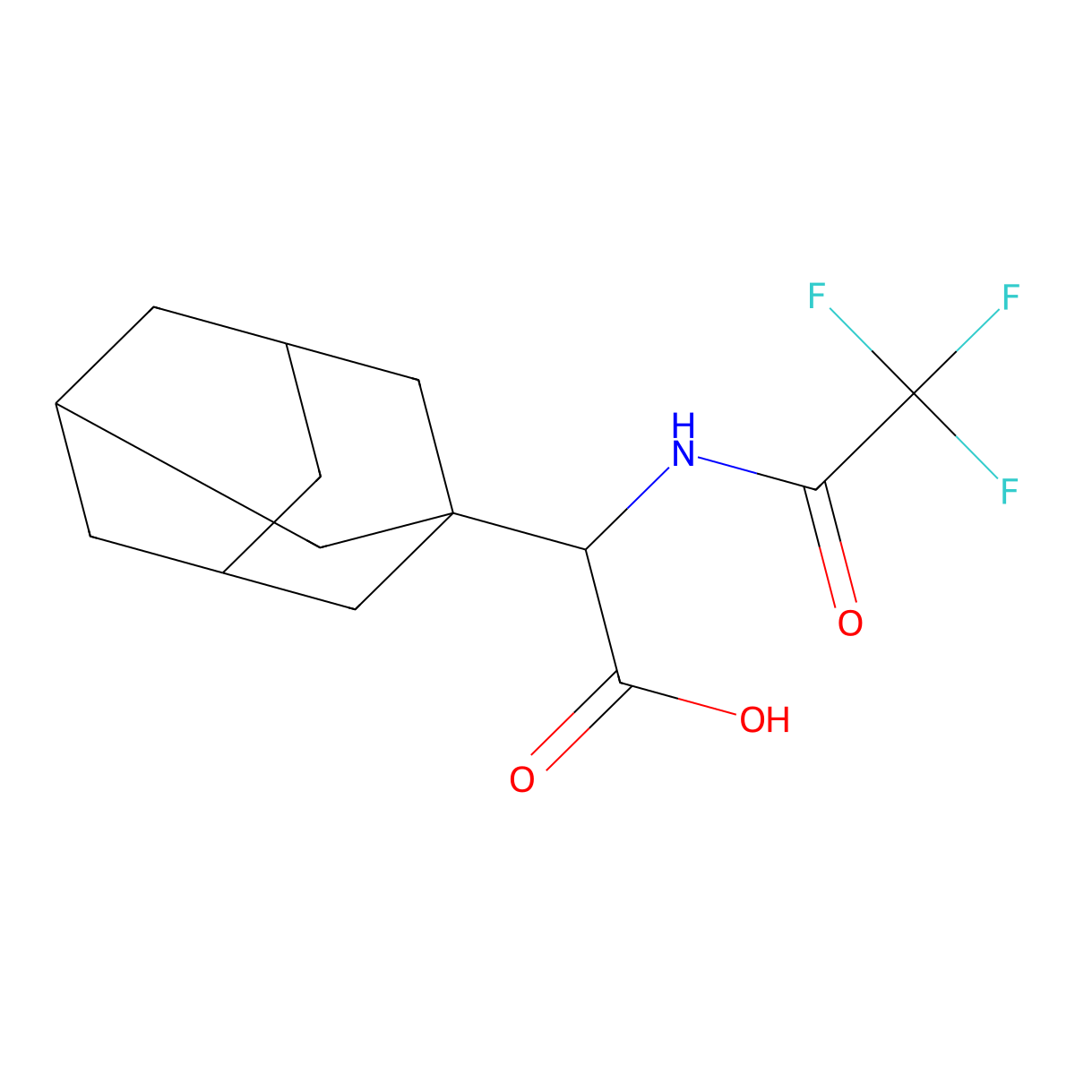 2-(Adamantan-1-yl)-2-(2,2,2-trifluoroacetamido)acetic acid molecular structure, CAS 61761-74-8