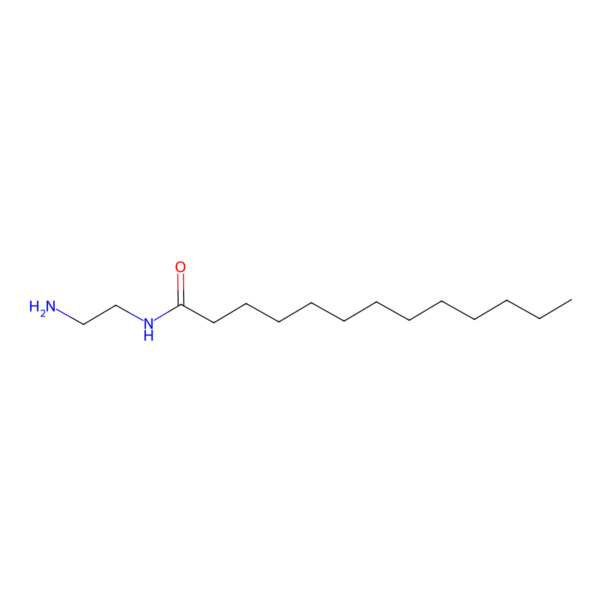 N-(2-aminoethyl)tridecanamide molecular structure, CAS 61762-38-7