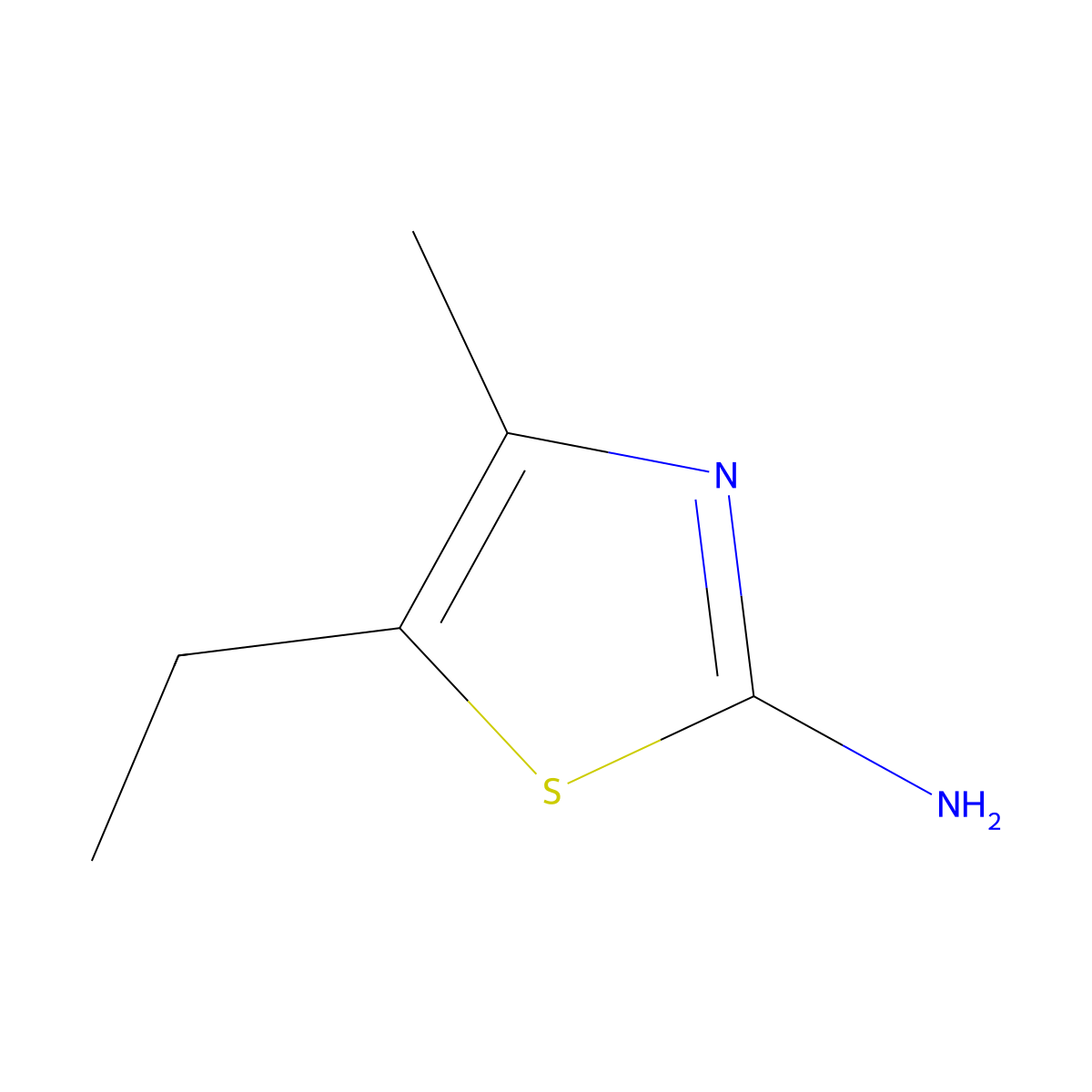5-Ethyl-4-methylthiazol-2-amine molecular structure, CAS 61764-32-7