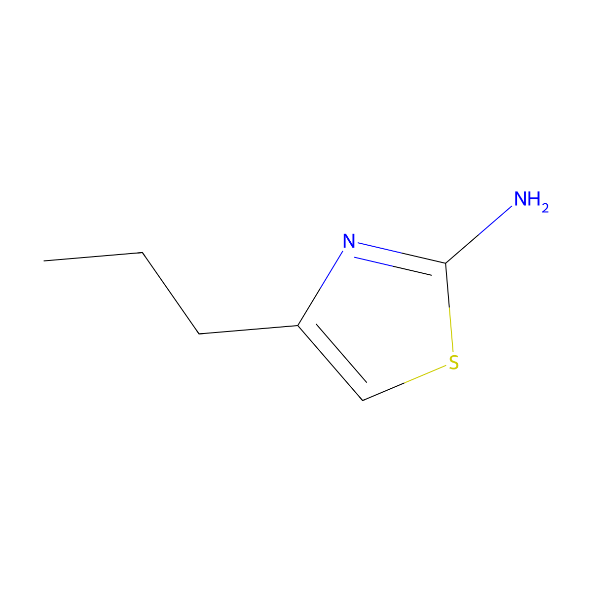 4-Propylthiazol-2-amine molecular structure, CAS 61764-34-9