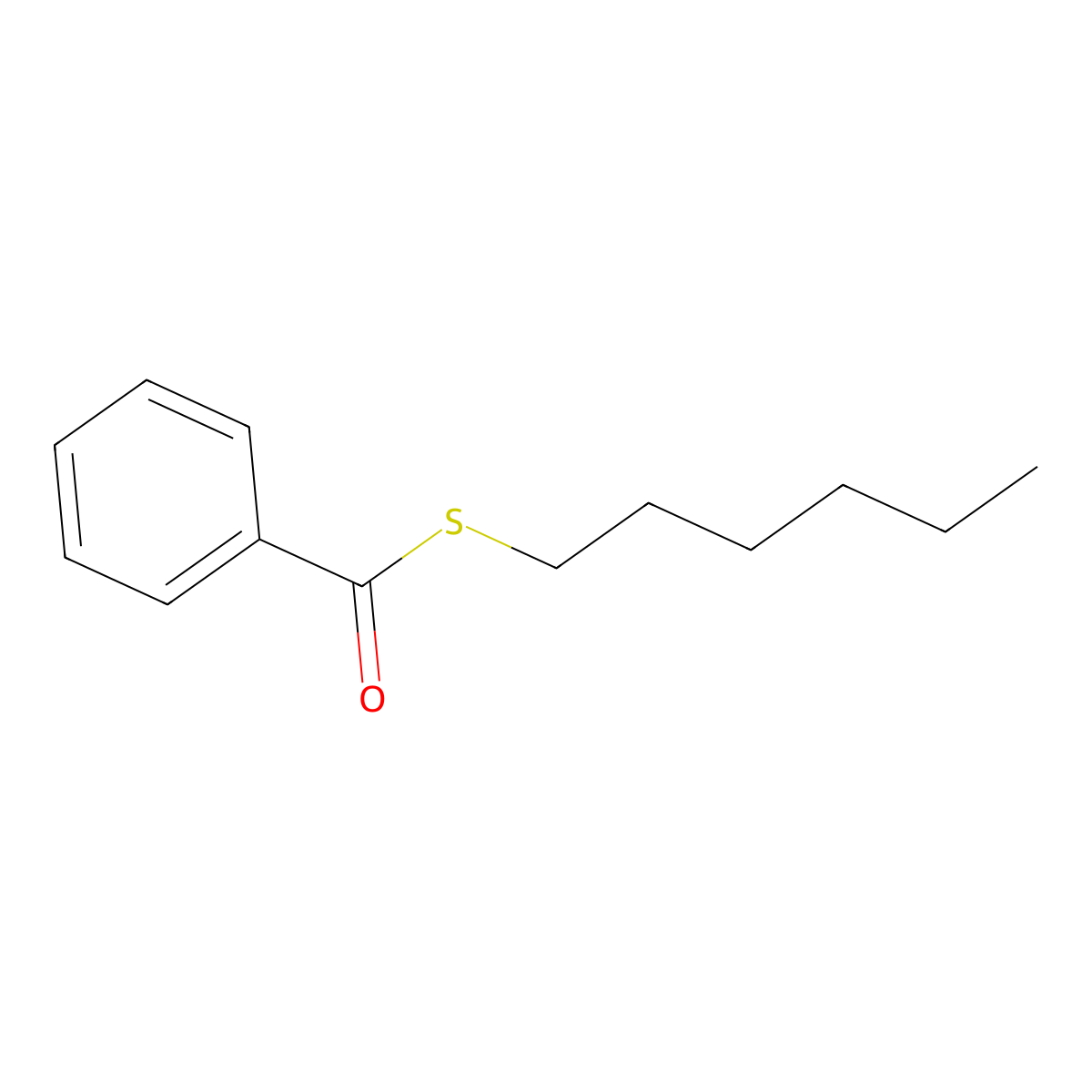 S-Hexyl benzenecarbothioate molecular structure, CAS 61765-17-1