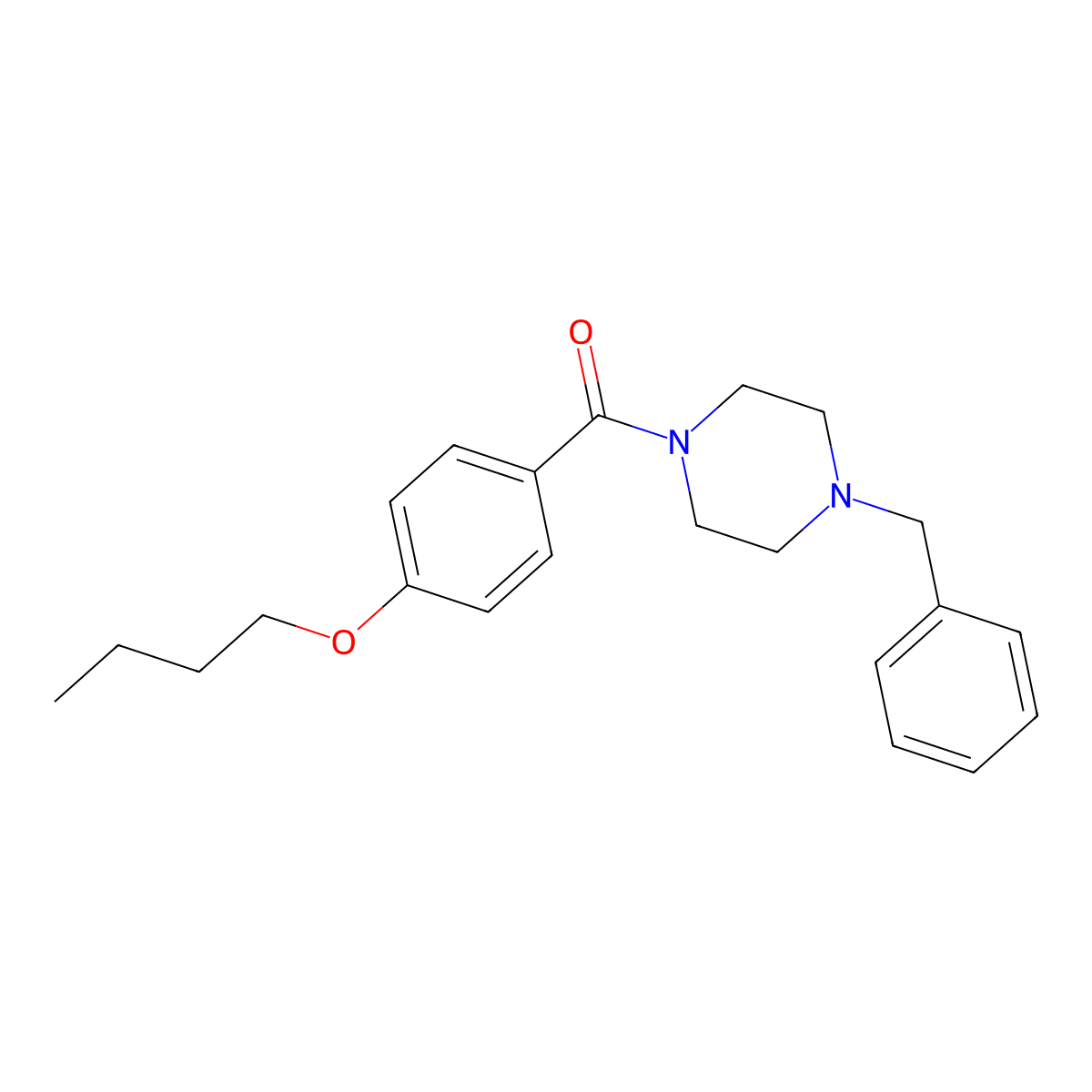 (4-Benzylpiperazin-1-yl)-(4-butoxyphenyl)methanone molecular structure, CAS 617675-59-9