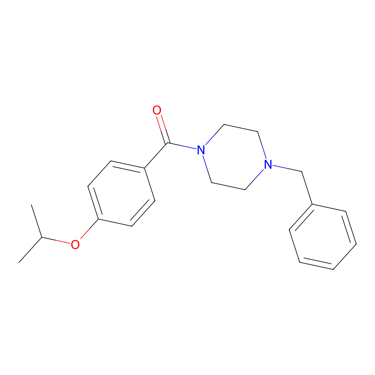 (4-Benzylpiperazin-1-yl)-(4-propan-2-yloxyphenyl)methanone molecular structure, CAS 617675-63-5