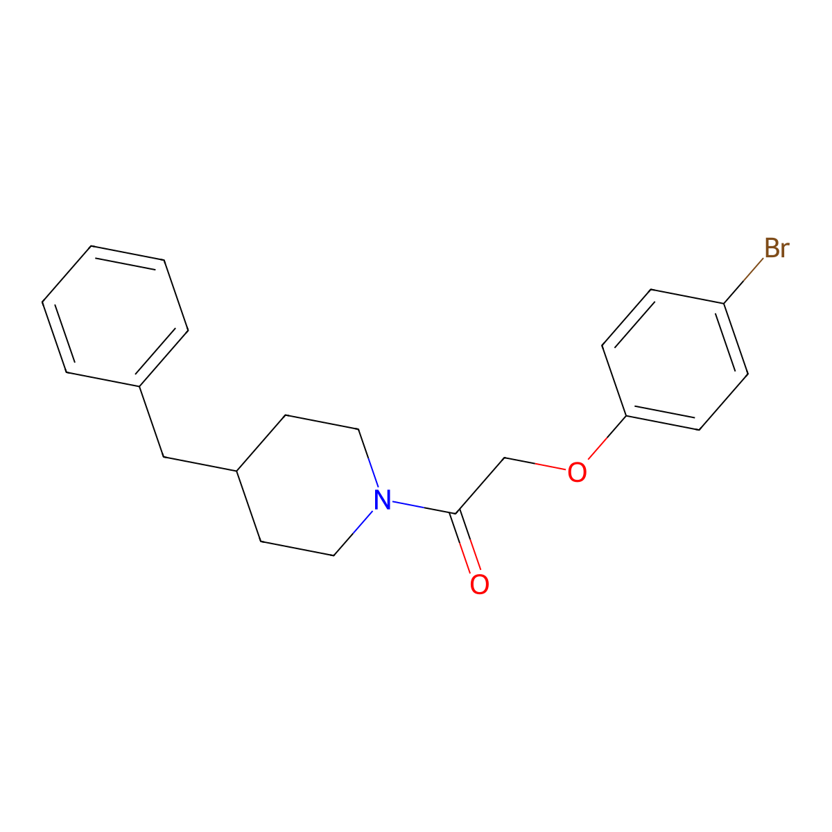 1-(4-Benzylpiperidin-1-yl)-2-(4-bromophenoxy)ethanone molecular structure, CAS 617676-19-4