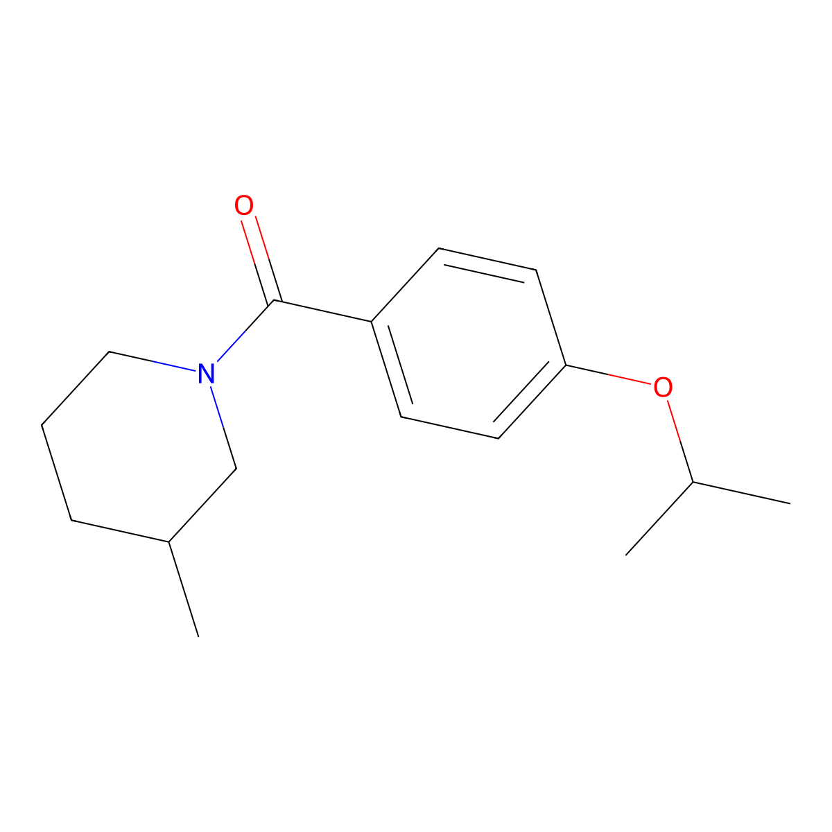 [4-(1-Methylethoxy)phenyl](3-methyl-1-piperidinyl)methanone molecular structure, CAS 617676-99-0
