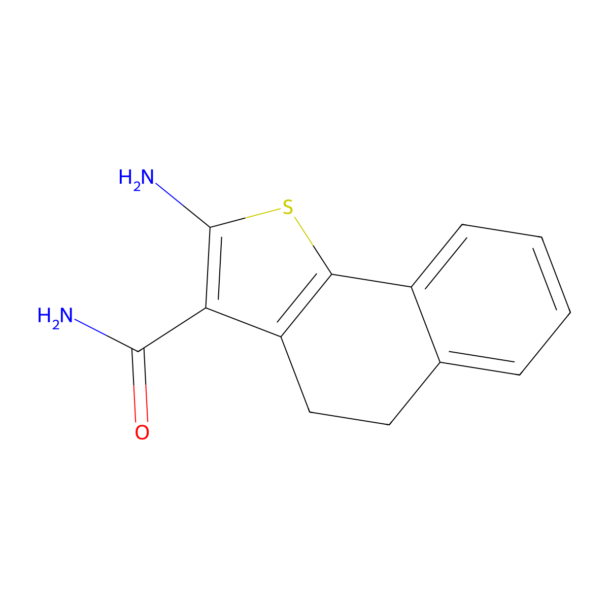 2-Amino-4,5-dihydronaphtho[1,2-b]thiophene-3-carboxamide molecular structure, CAS 617688-39-8