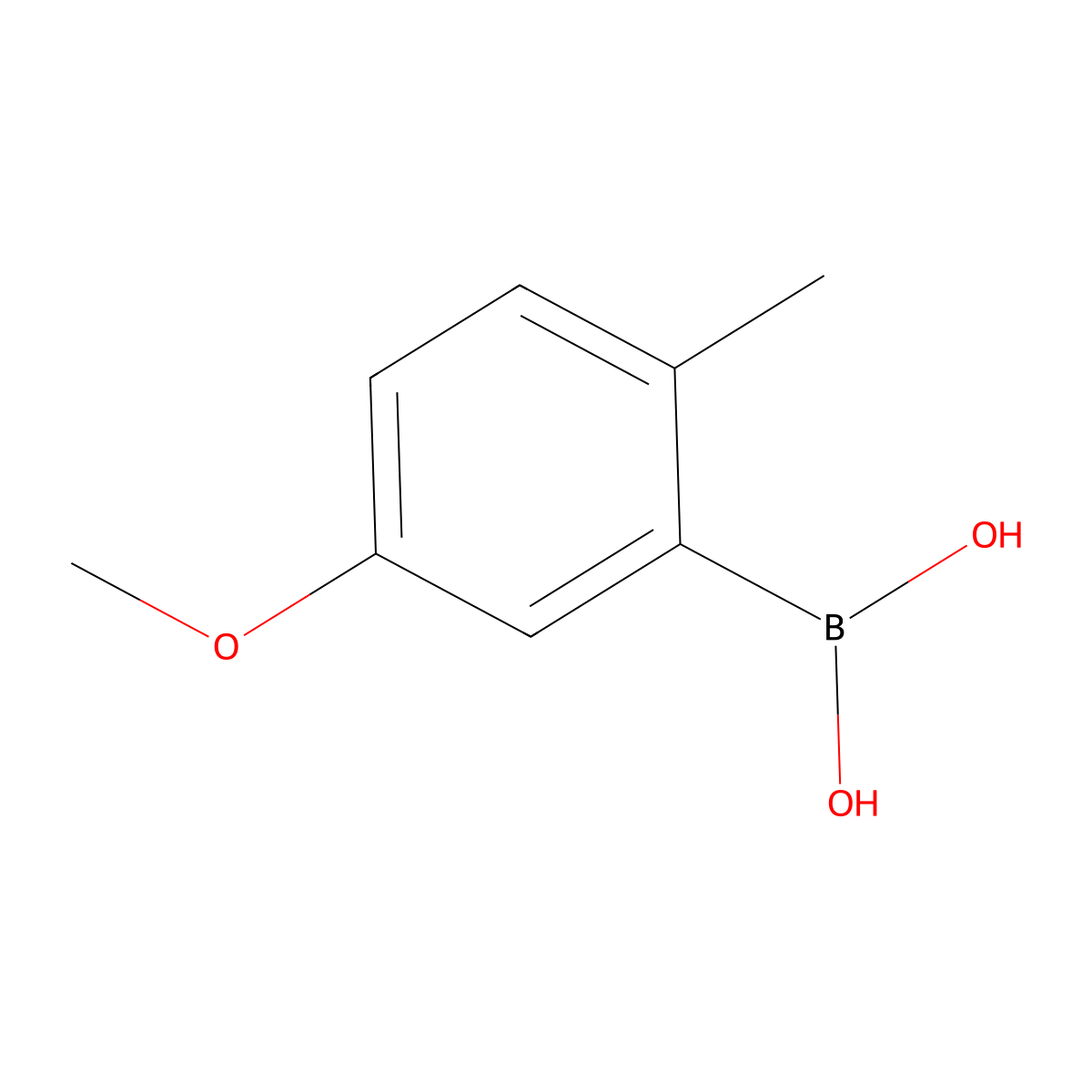 (5-Methoxy-2-methylphenyl)boronic acid molecular structure, CAS 617689-07-3