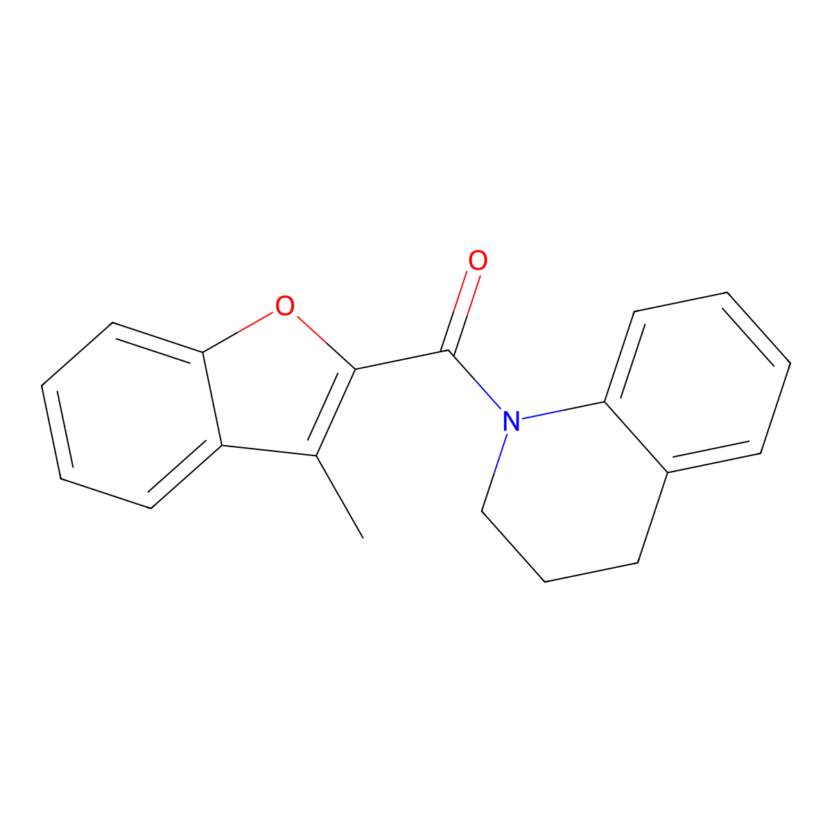 1-((3-Methyl-1-benzofuran-2-YL)carbonyl)-1,2,3,4-tetrahydroquinoline molecular structure, CAS 617694-02-7