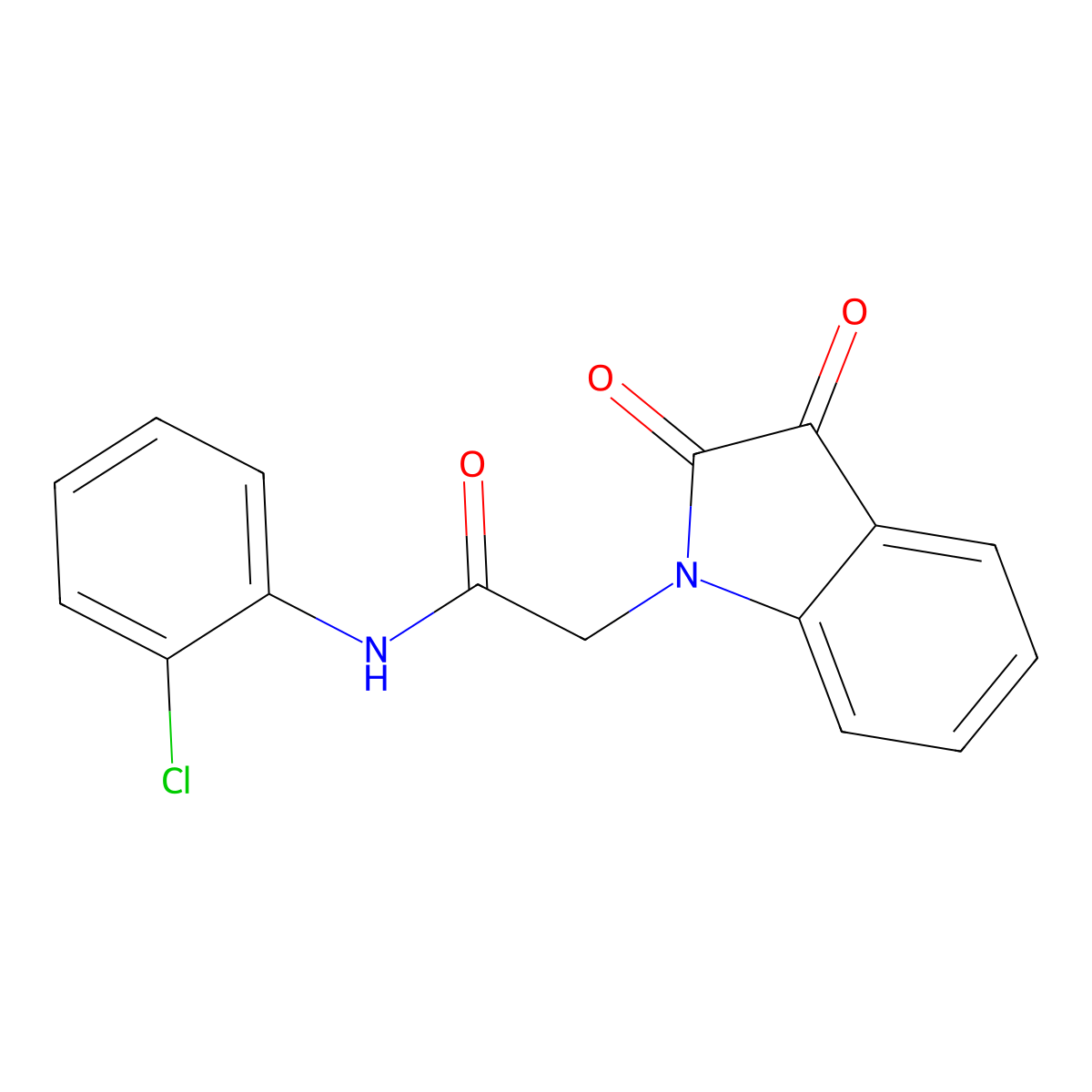 N-(2-chlorophenyl)-2-(2,3-dioxo-2,3-dihydro-1H-indol-1-yl)acetamide molecular structure, CAS 617694-49-2
