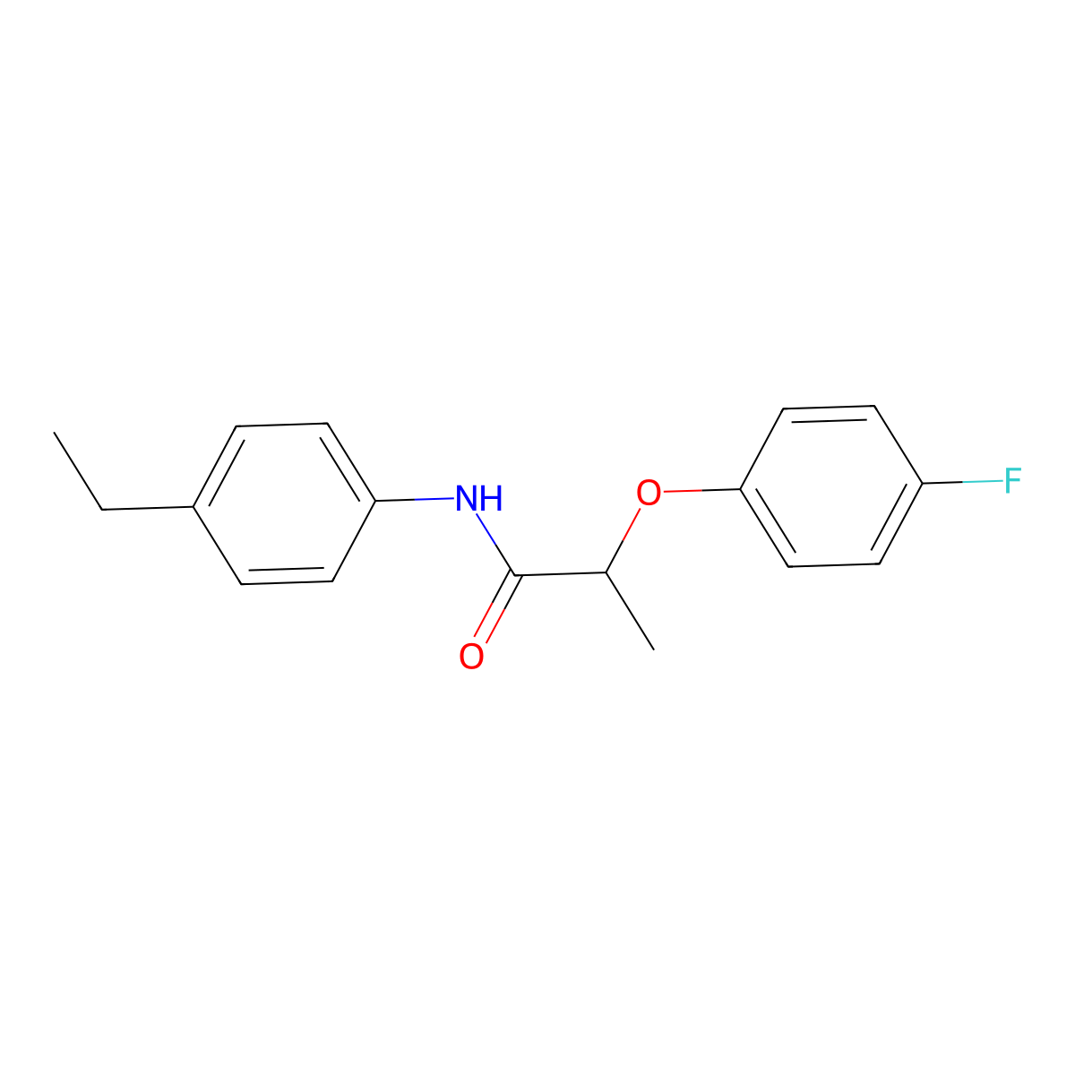 N-(4-ethylphenyl)-2-(4-fluorophenoxy)propanamide molecular structure, CAS 617695-88-2