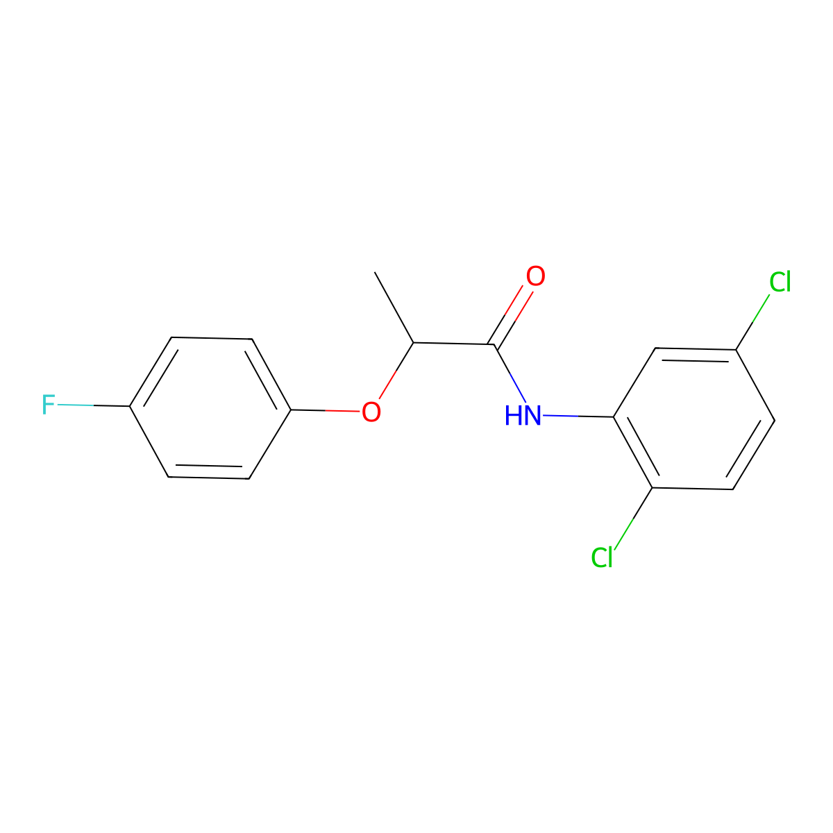 N-(2,5-dichlorophenyl)-2-(4-fluorophenoxy)propanamide molecular structure, CAS 617696-07-8
