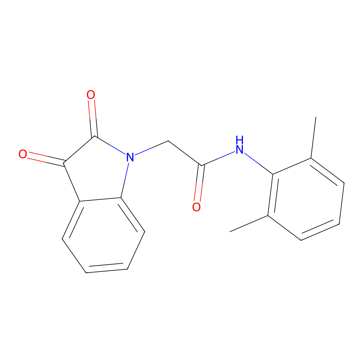 N-(2,6-dimethylphenyl)-2-(2,3-dioxo-2,3-dihydro-1H-indol-1-yl)acetamide molecular structure, CAS 617697-23-1