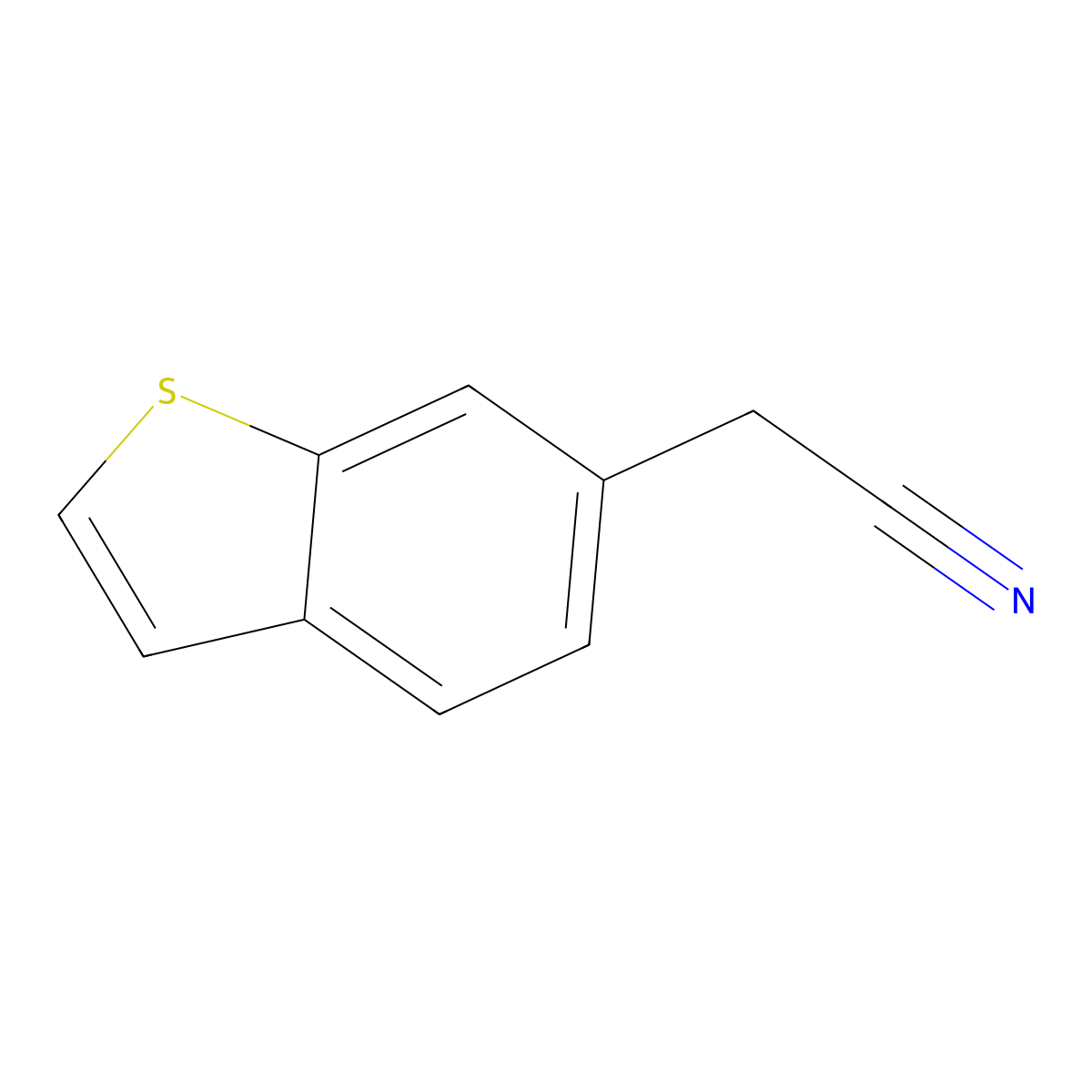 2-(1-Benzothiophen-6-YL)acetonitrile molecular structure, CAS 6177-86-2