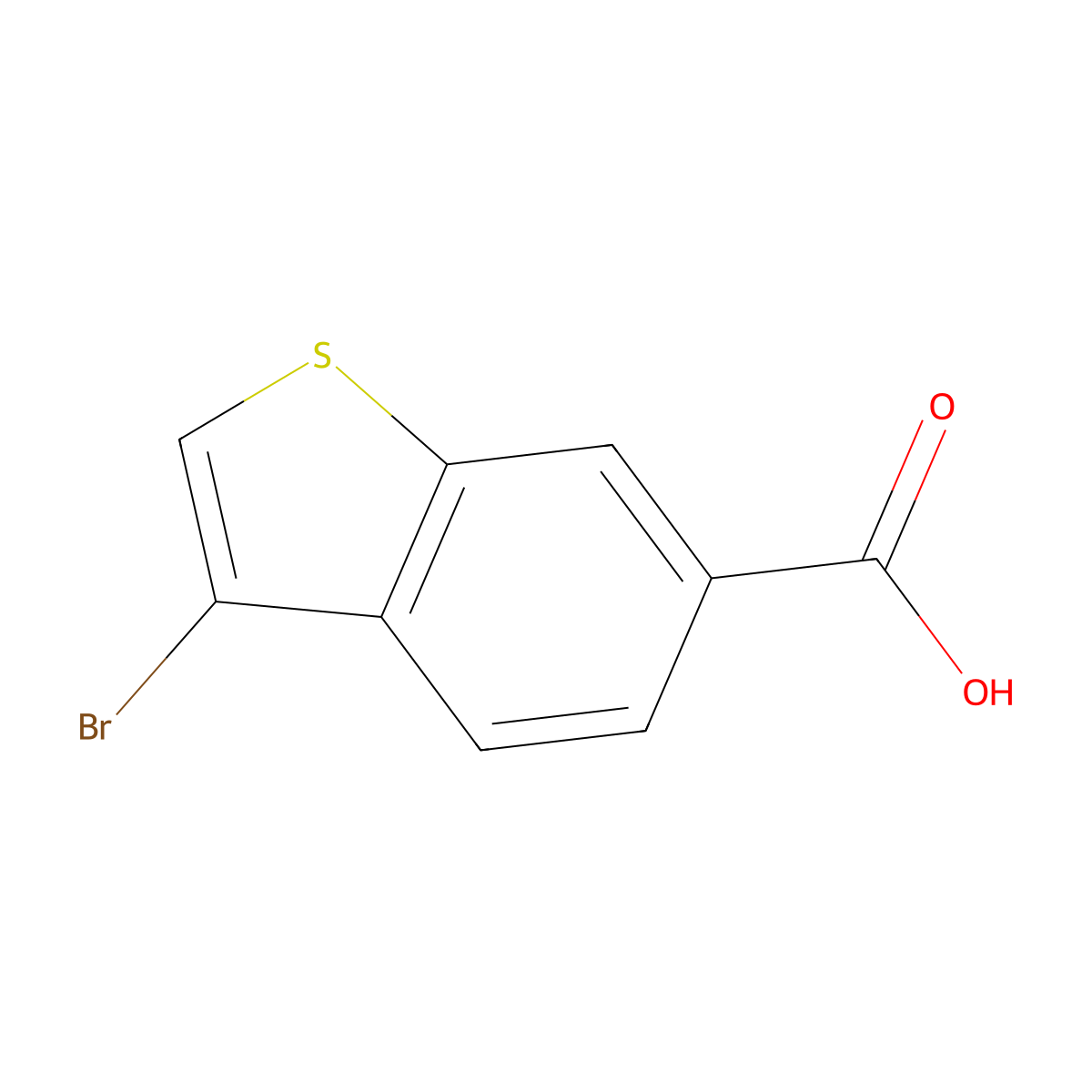 3-Bromo-1-benzothiophene-6-carboxylic acid molecular structure, CAS 6177-89-5