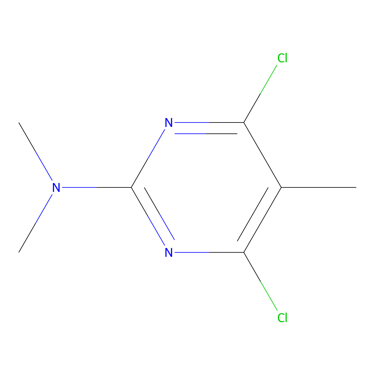 4,6-Dichloro-N,N,5-trimethylpyrimidin-2-amine molecular structure, CAS 61770-00-1