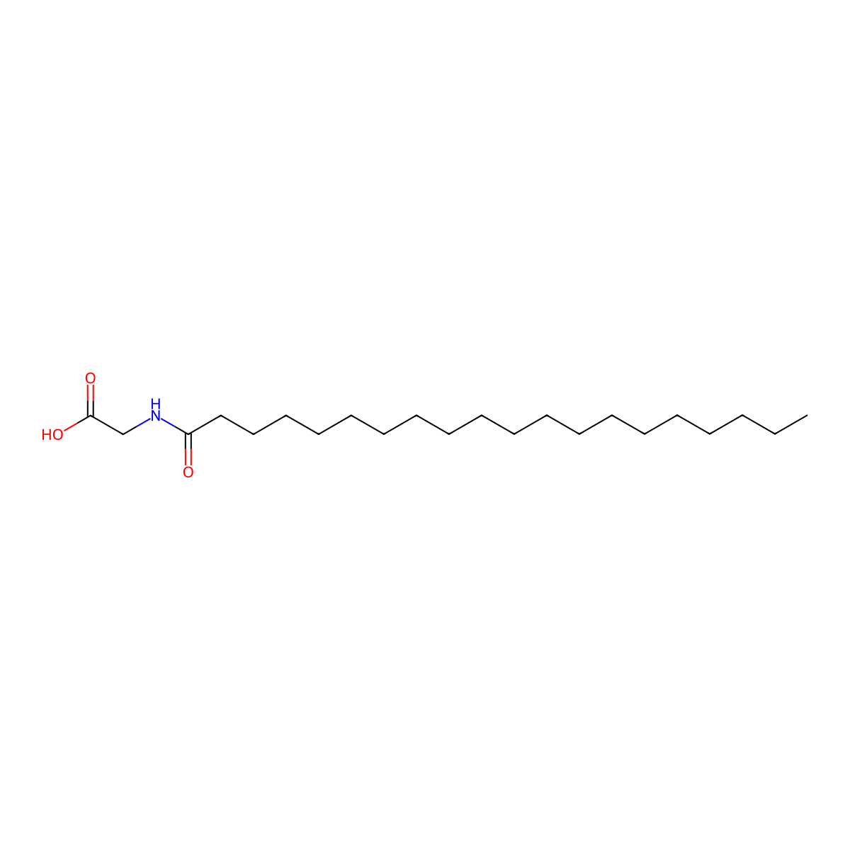 Arachidoyl glycine molecular structure, CAS 617703-96-5