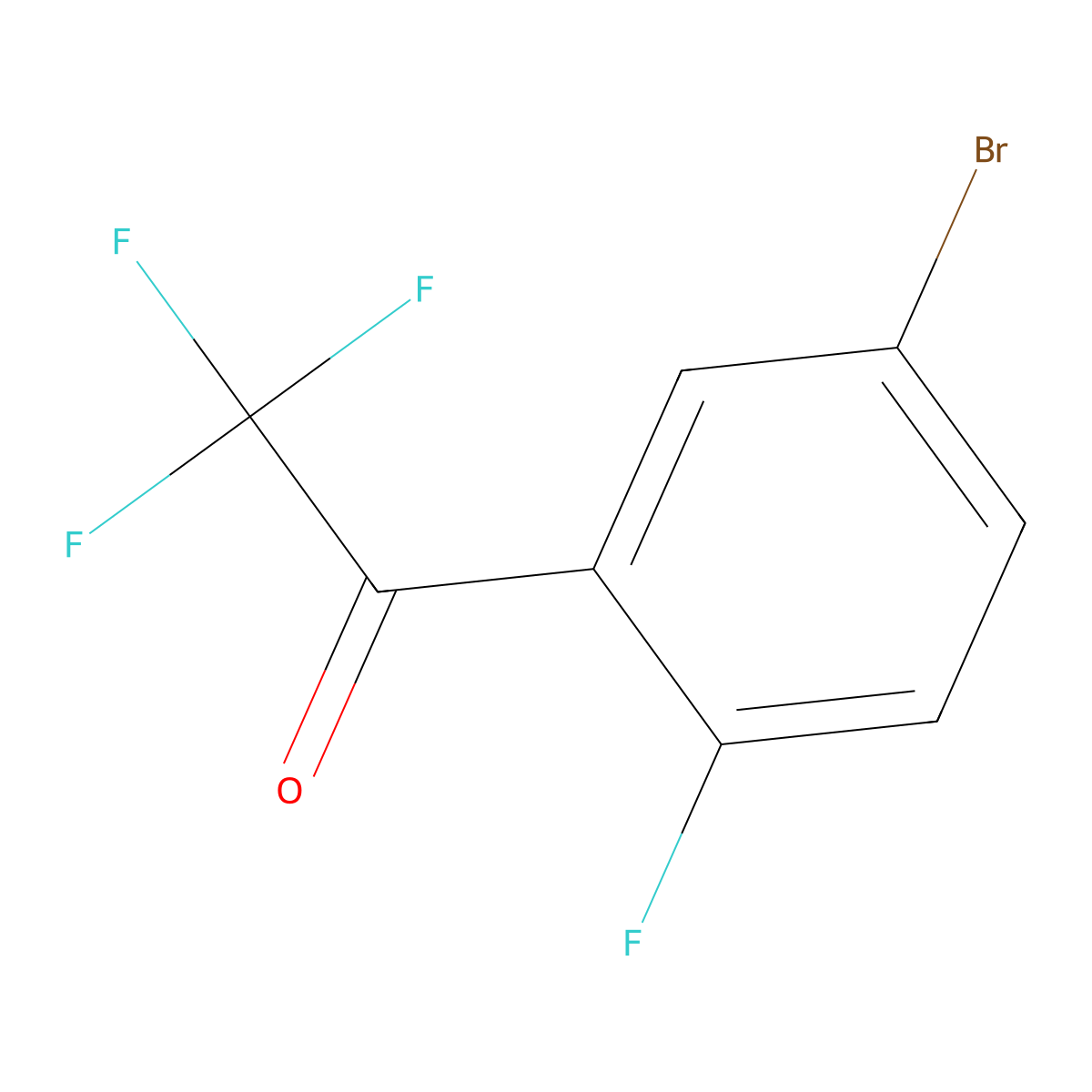1-(5-Bromo-2-fluorophenyl)-2,2,2-trifluoroethan-1-one molecular structure, CAS 617706-15-7