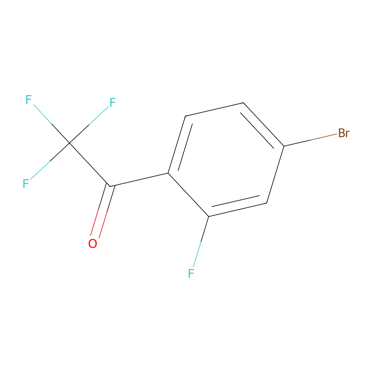 1-(4-Bromo-2-fluorophenyl)-2,2,2-trifluoroethan-1-one molecular structure, CAS 617706-18-0