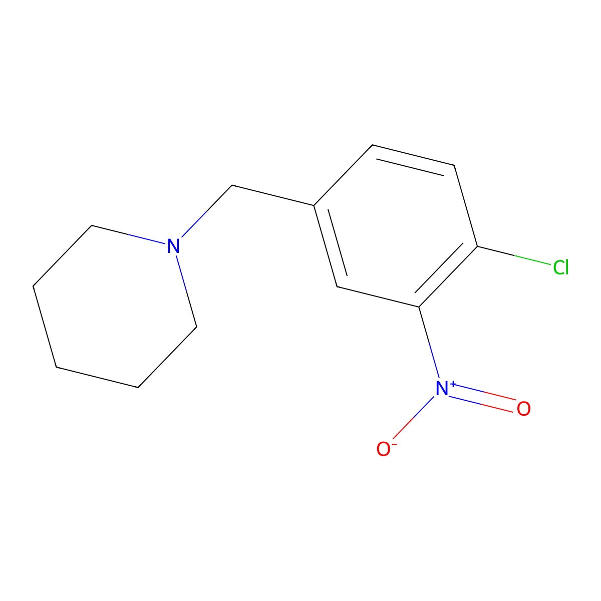 1-(4-Chloro-3-nitrobenzyl)piperidine molecular structure, CAS 617709-42-9