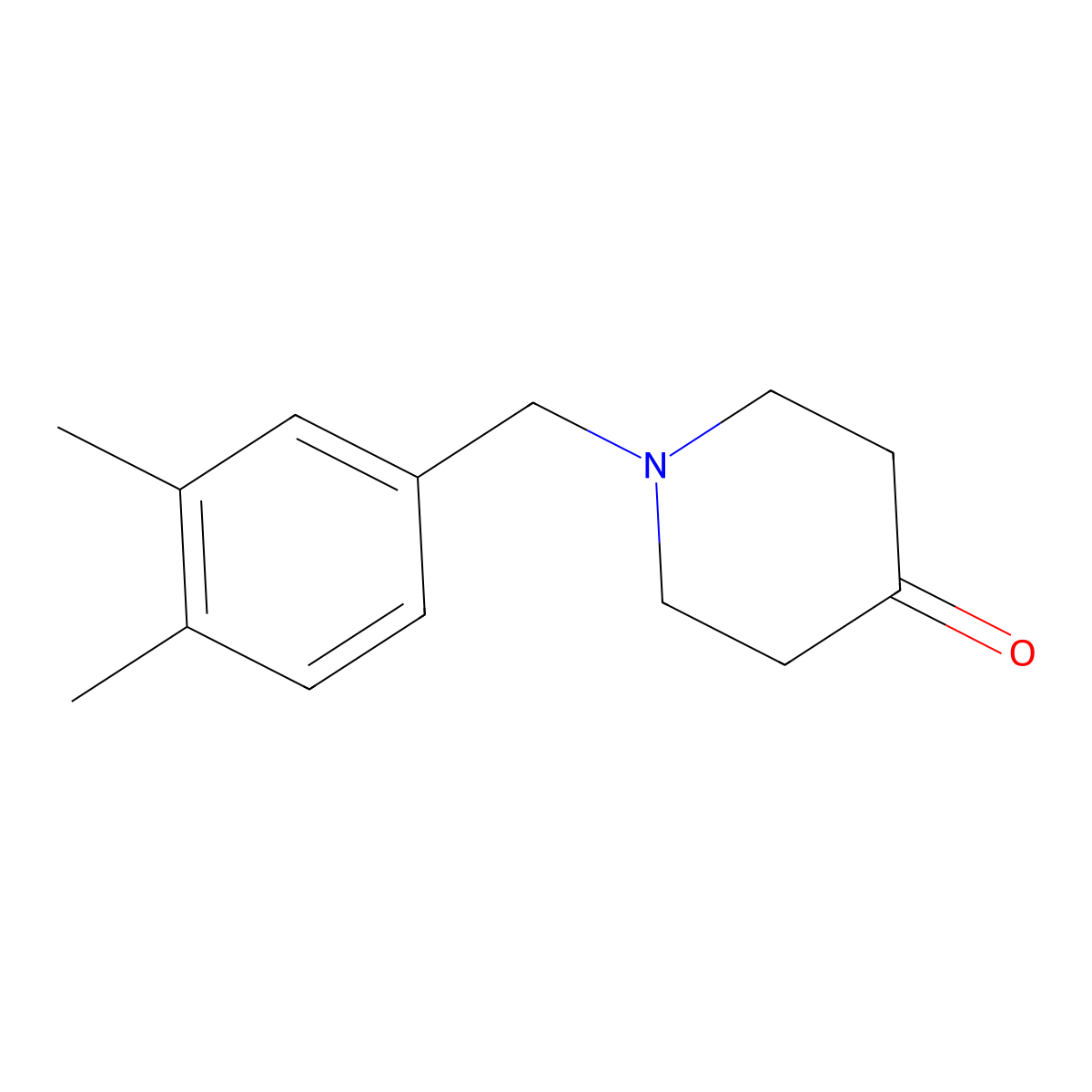 1-(3,4-Dimethylbenzyl)piperidin-4-one molecular structure, CAS 617714-65-5