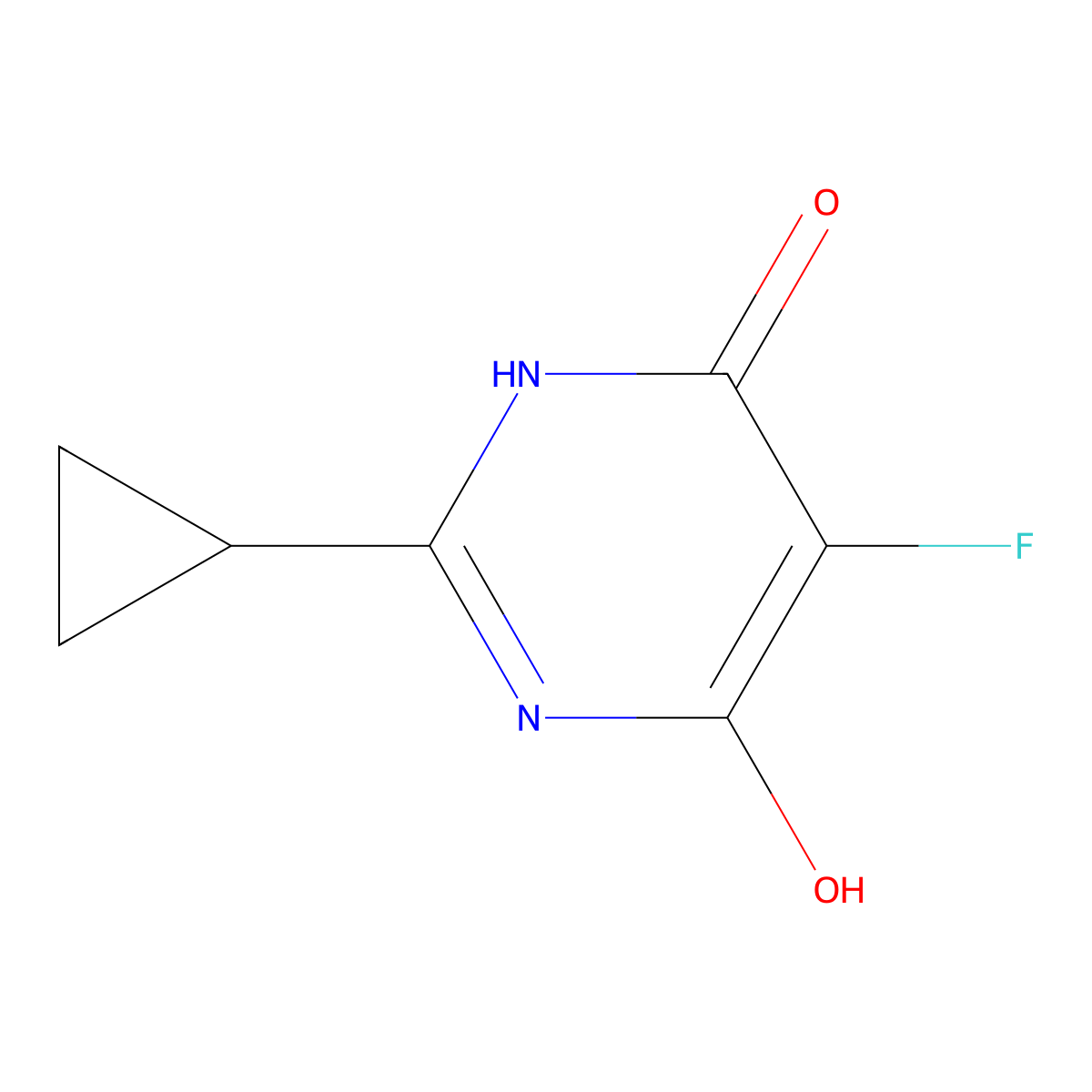 2-Cyclopropyl-5-fluoropyrimidine-4,6-diol molecular structure, CAS 617715-97-6