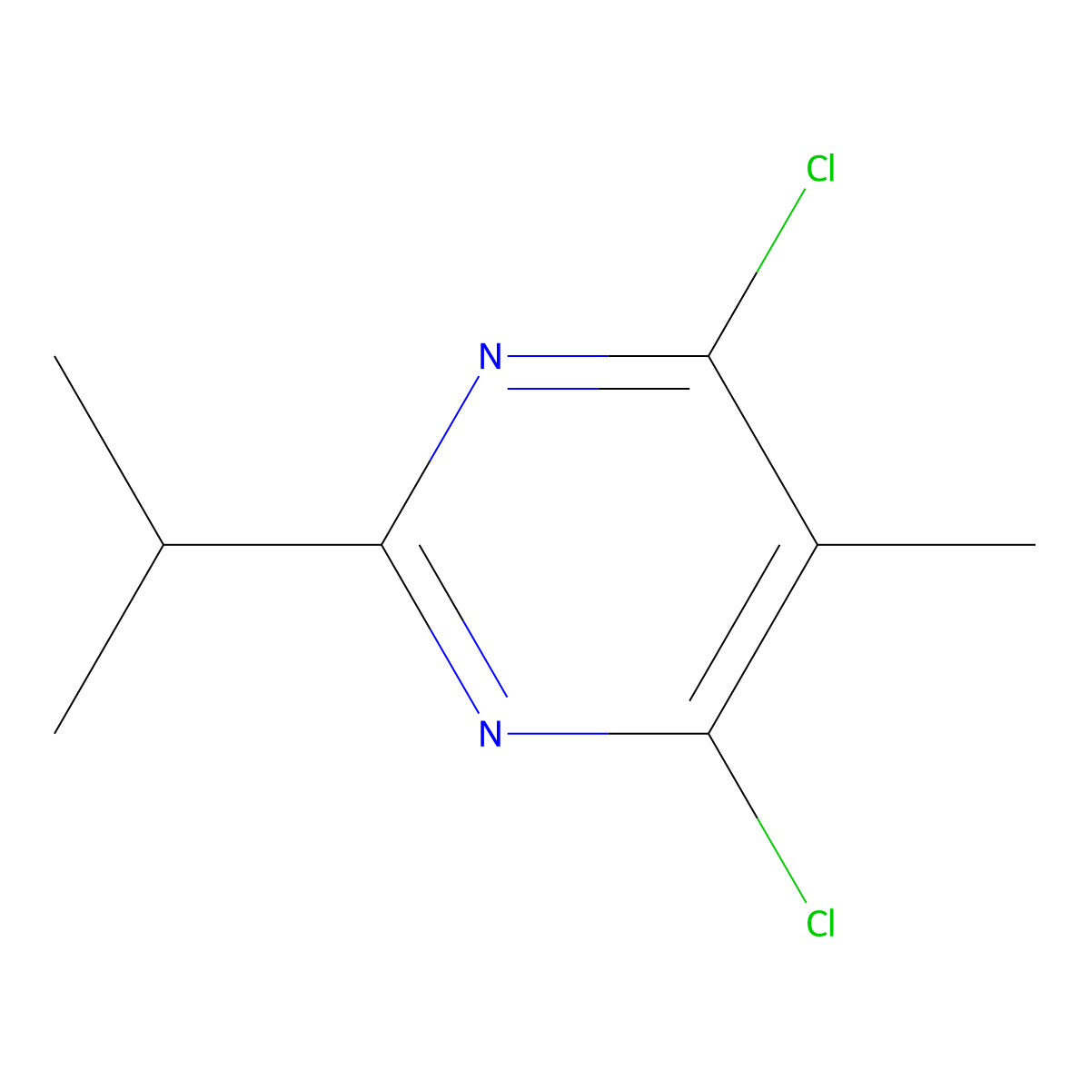 4,6-Dichloro-5-methyl-2-(propan-2-yl)pyrimidine molecular structure, CAS 617716-43-5