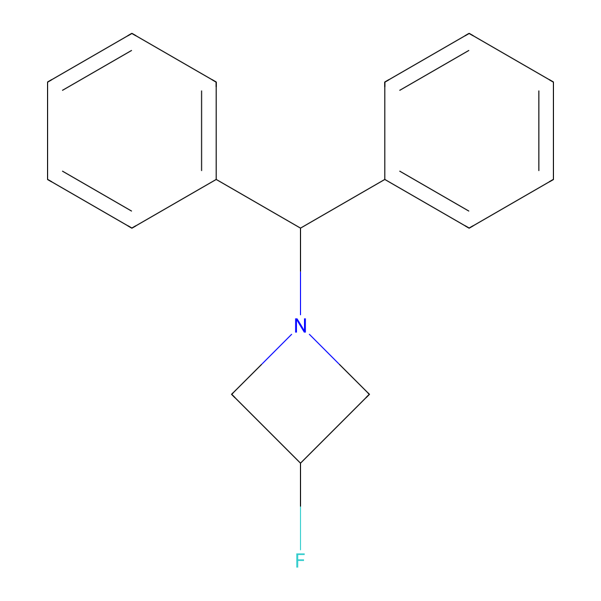 1-Benzhydryl-3-fluoroazetidine molecular structure, CAS 617718-45-3